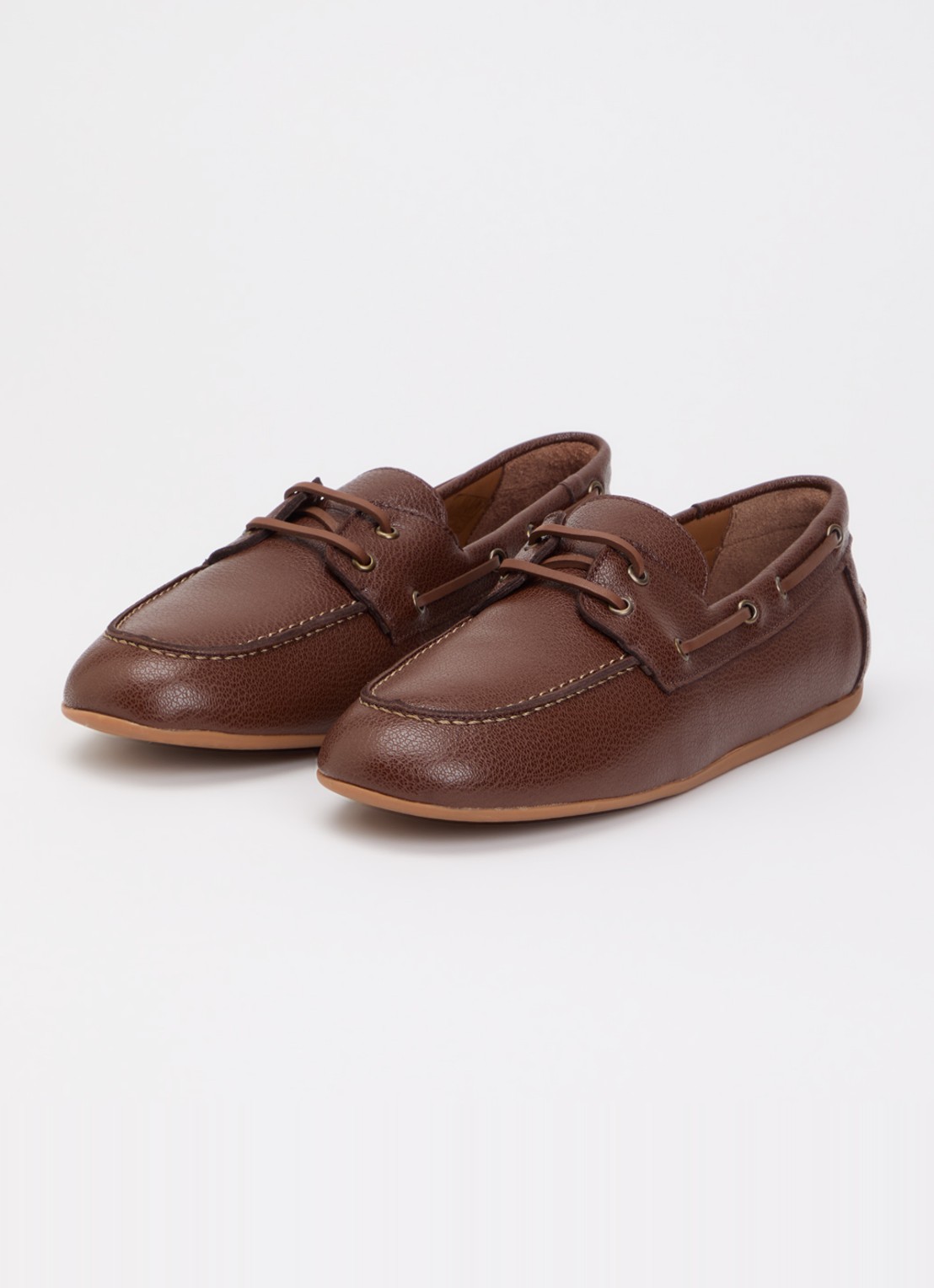 Jonak Lalie bootschoen van leer - detail bruin