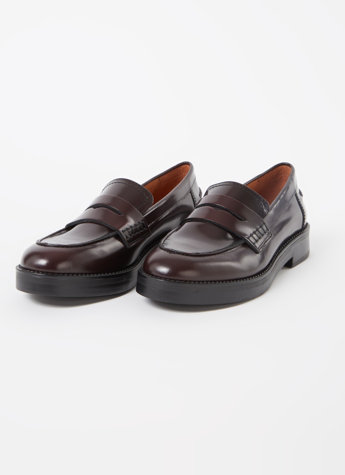 Jonak Mirna loafer van leer  - detail 3 aubergine