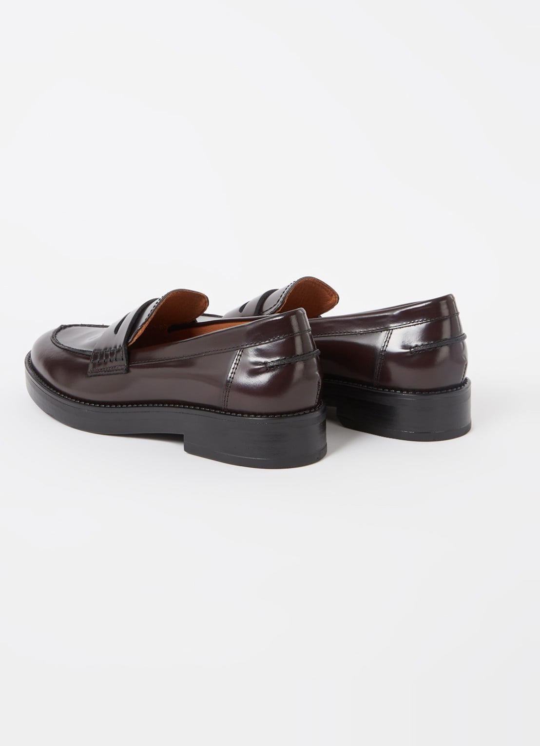 Jonak Mirna loafer van leer  - detail 4 aubergine