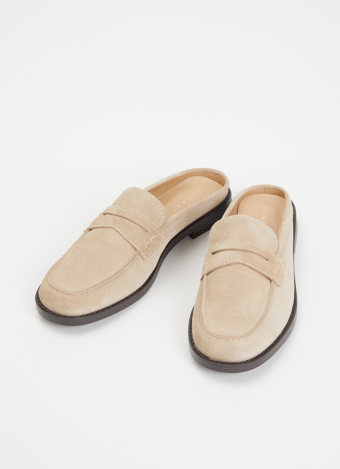 Jonak Nancy loafer van suède  - detail beige
