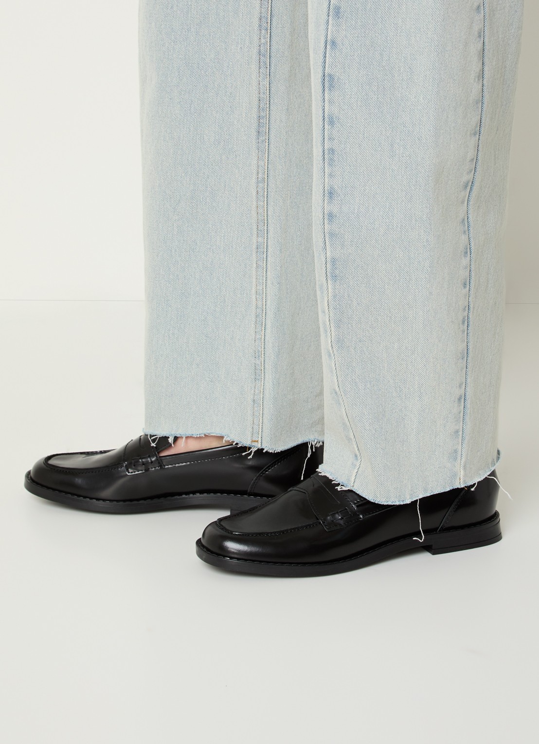 Jonak Naomie loafer van leer - voorkant 6 zwart
