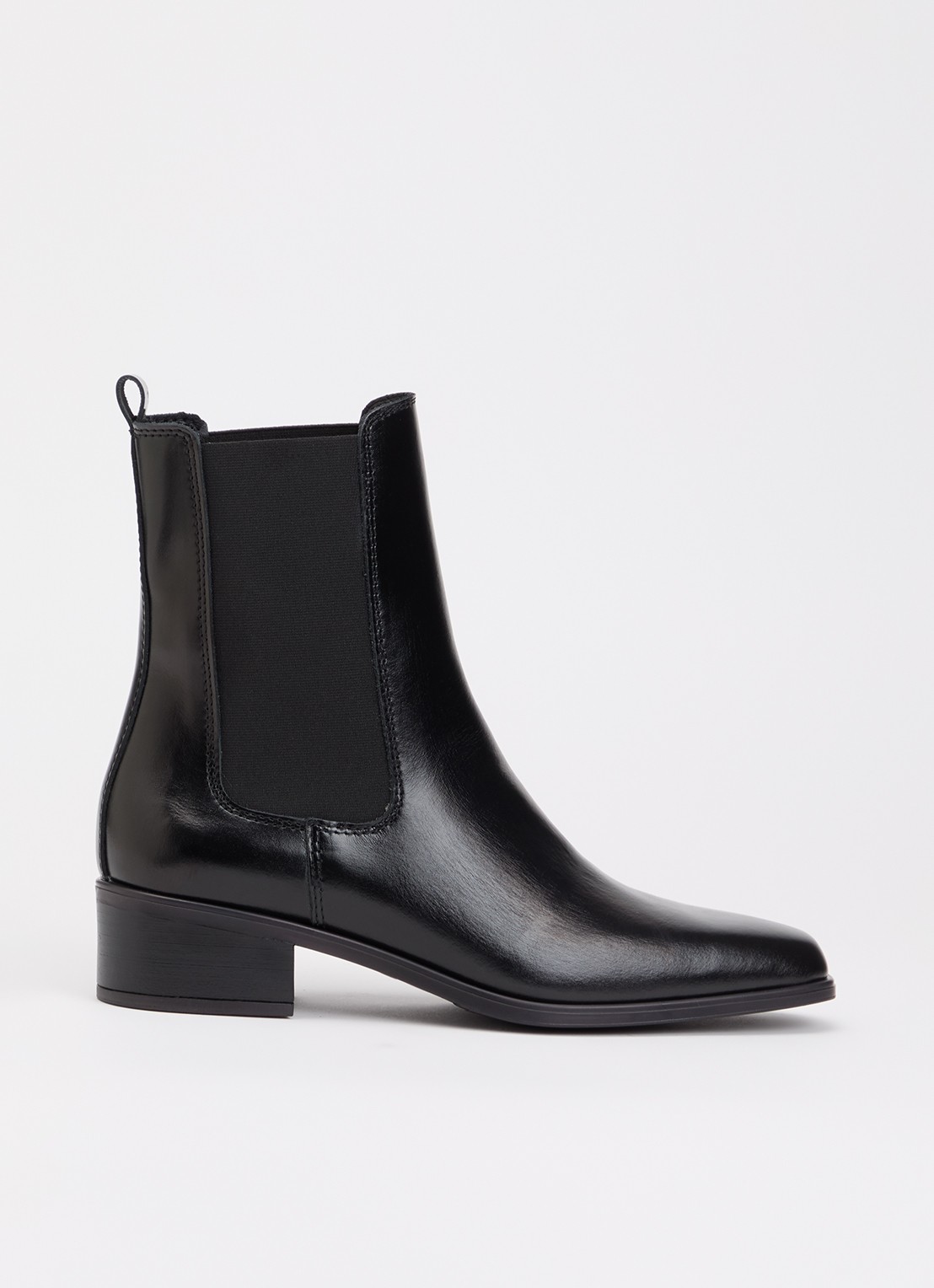 Jonak Nastasia chelsea boot van leer - voorkant 3 zwart