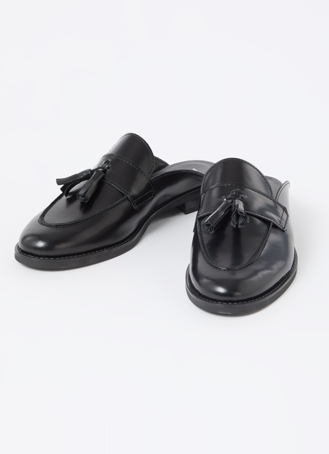 Jonak Nataly loafer van leer  - detail zwart