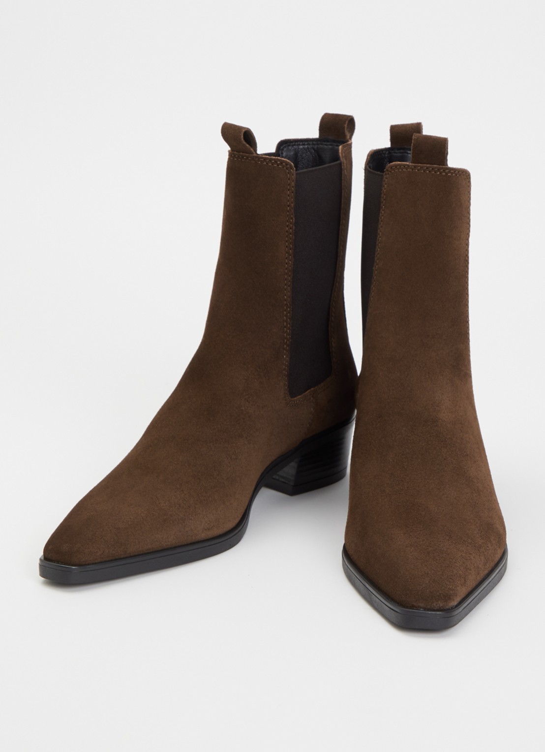 Jonak Neige chelsea boot van suède - detail 3 chocoladebruin