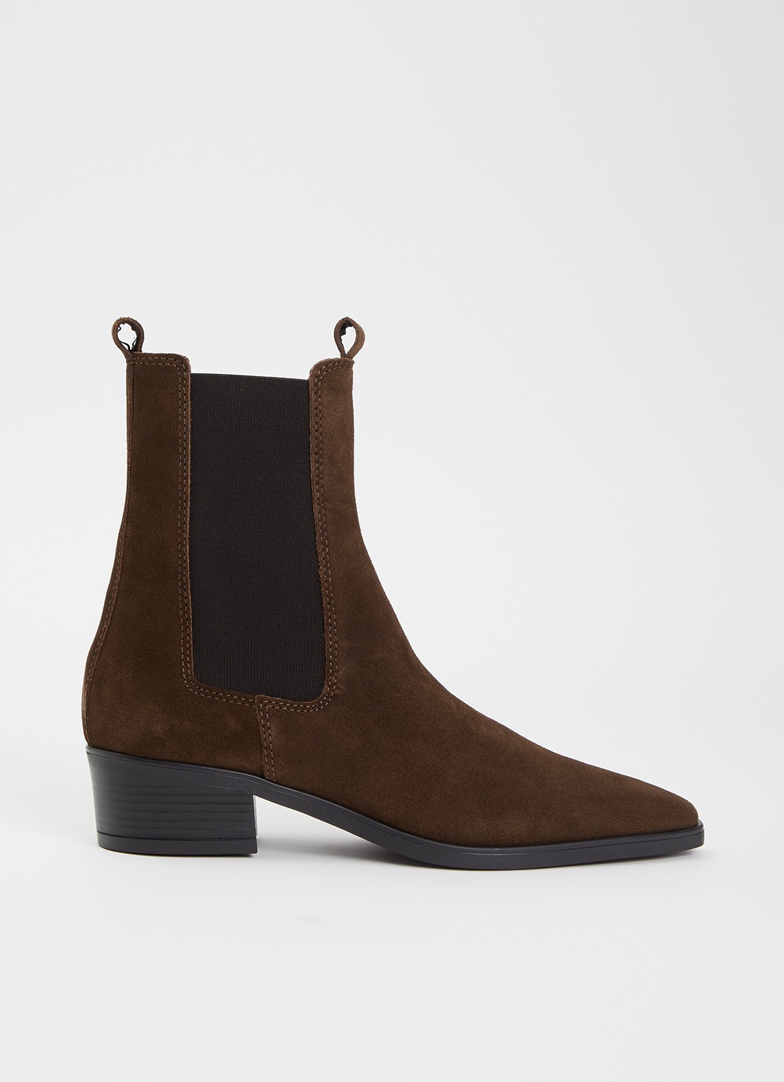 Jonak Neige chelsea boot van suède - voorkant 2 chocoladebruin
