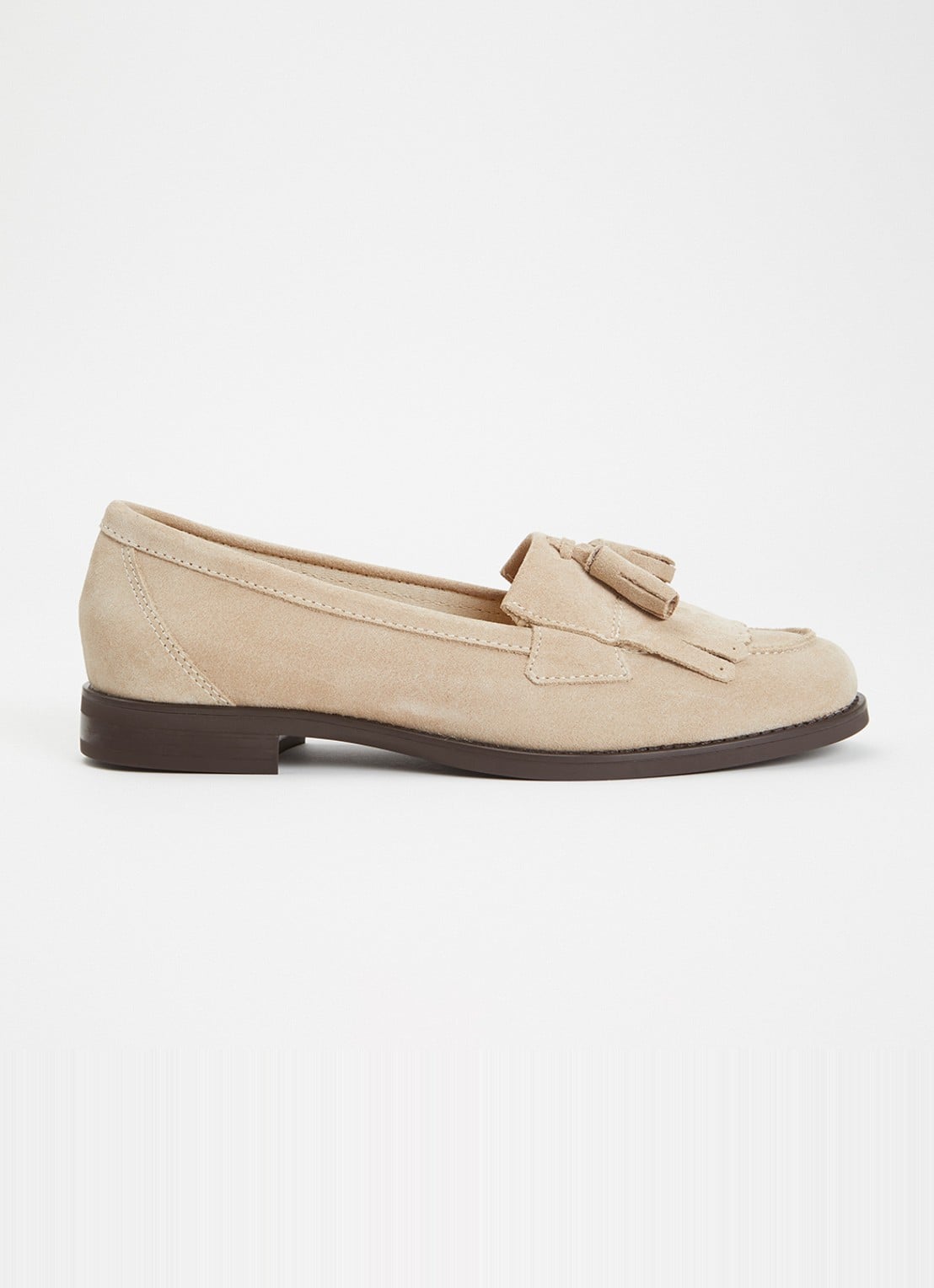 Jonak Nelle Croute loafer van suéde  - voorkant 5 beige
