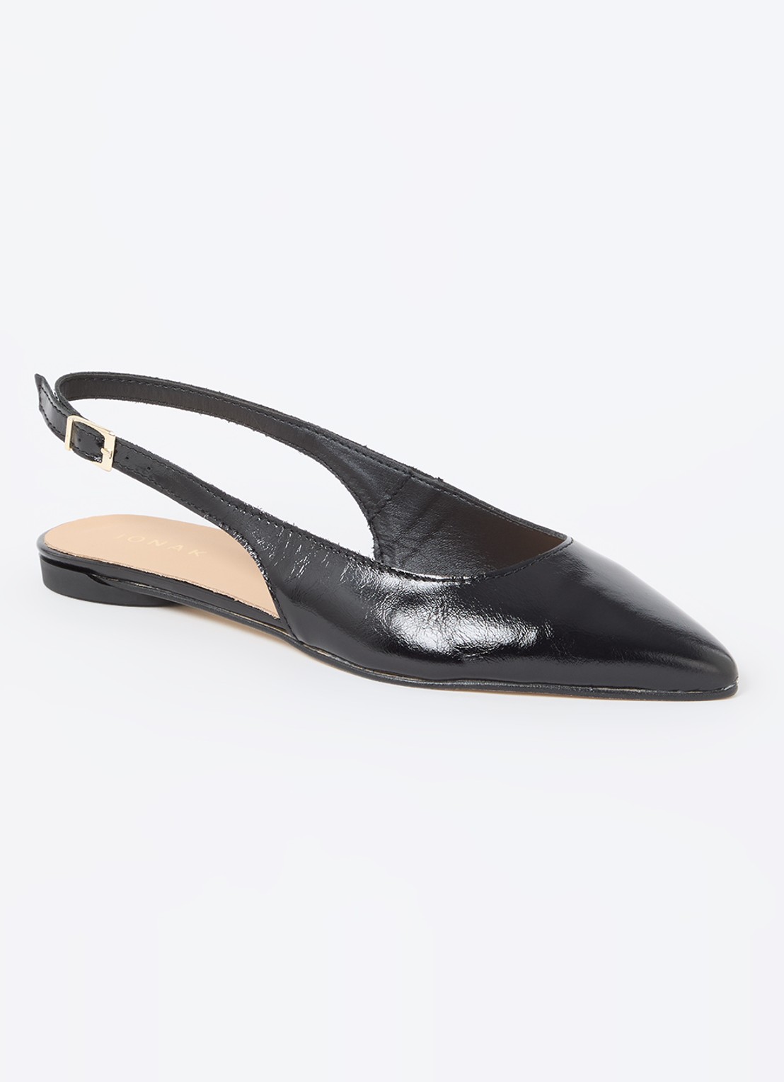 Jonak Noa slingback van lakleer  - voorkant 5 zwart