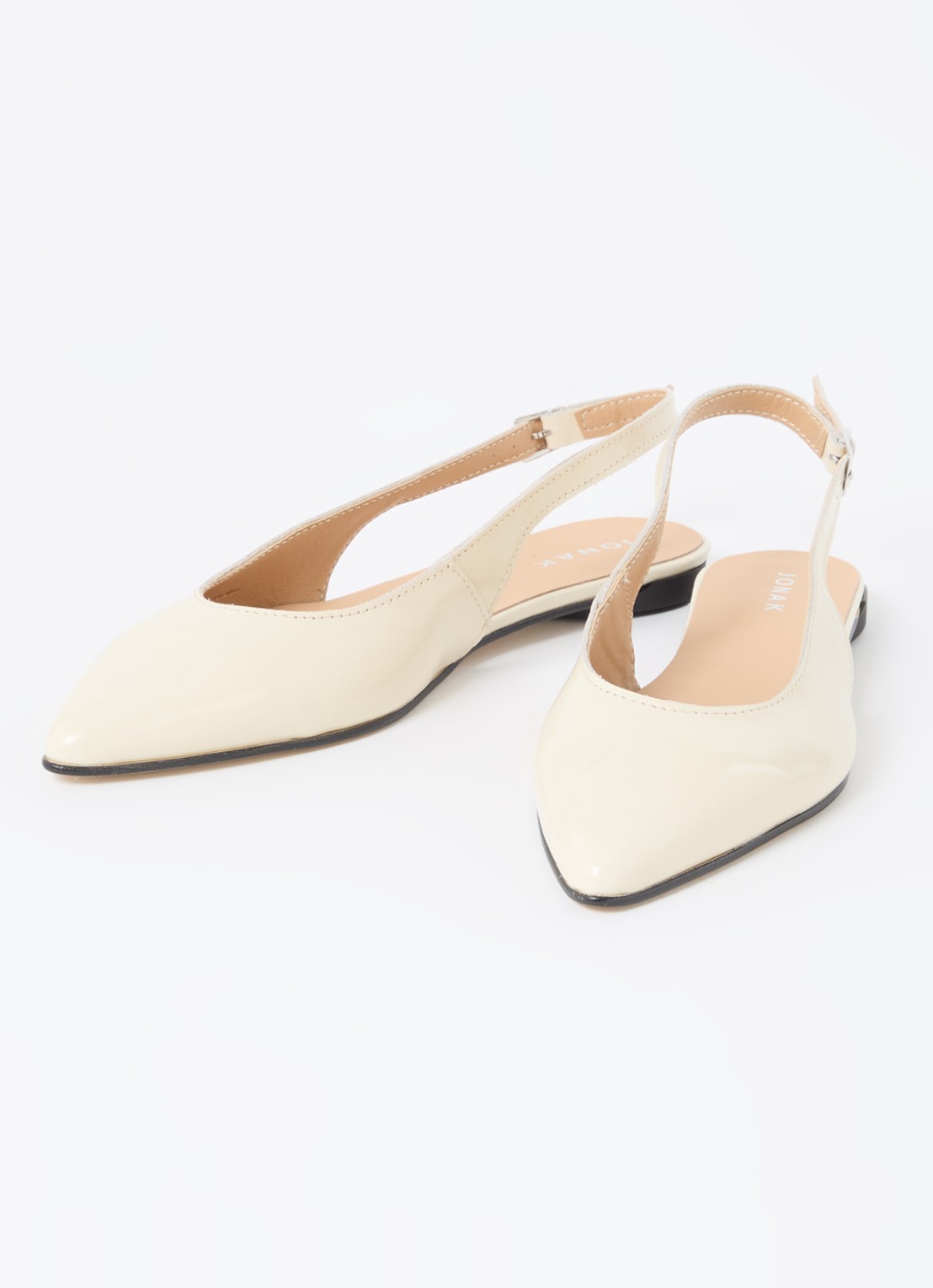 Jonak Noa slingback van lakleer  - detail 3 vanillegeel