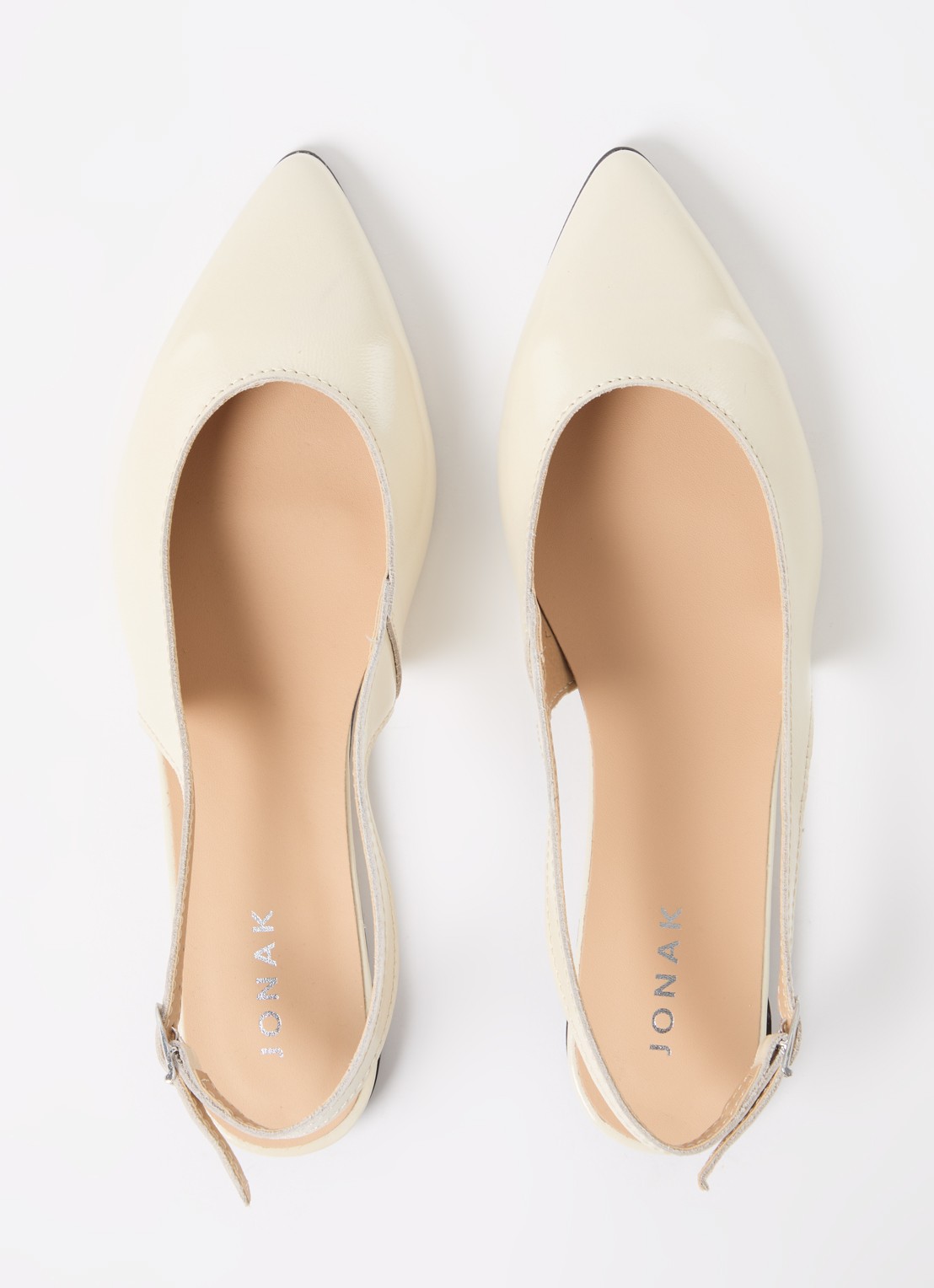 Jonak Noa slingback van lakleer  - detail 4 vanillegeel