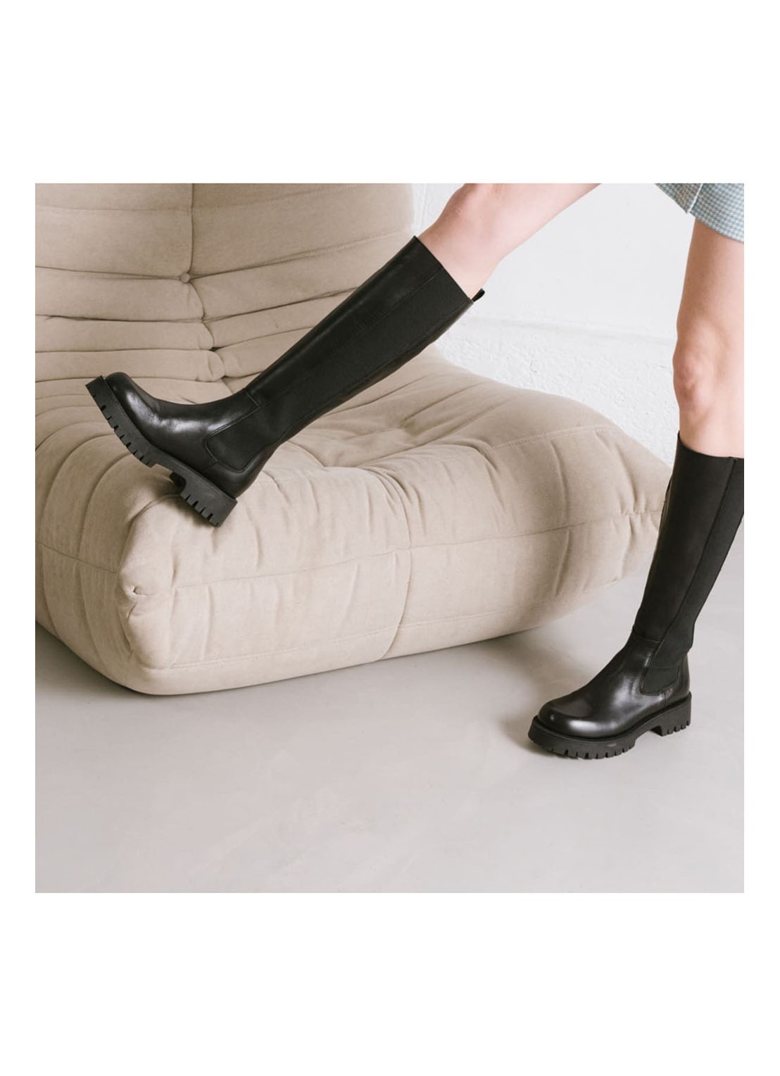 Jonak Rebel chelsea boot van leer - detail 3 zwart