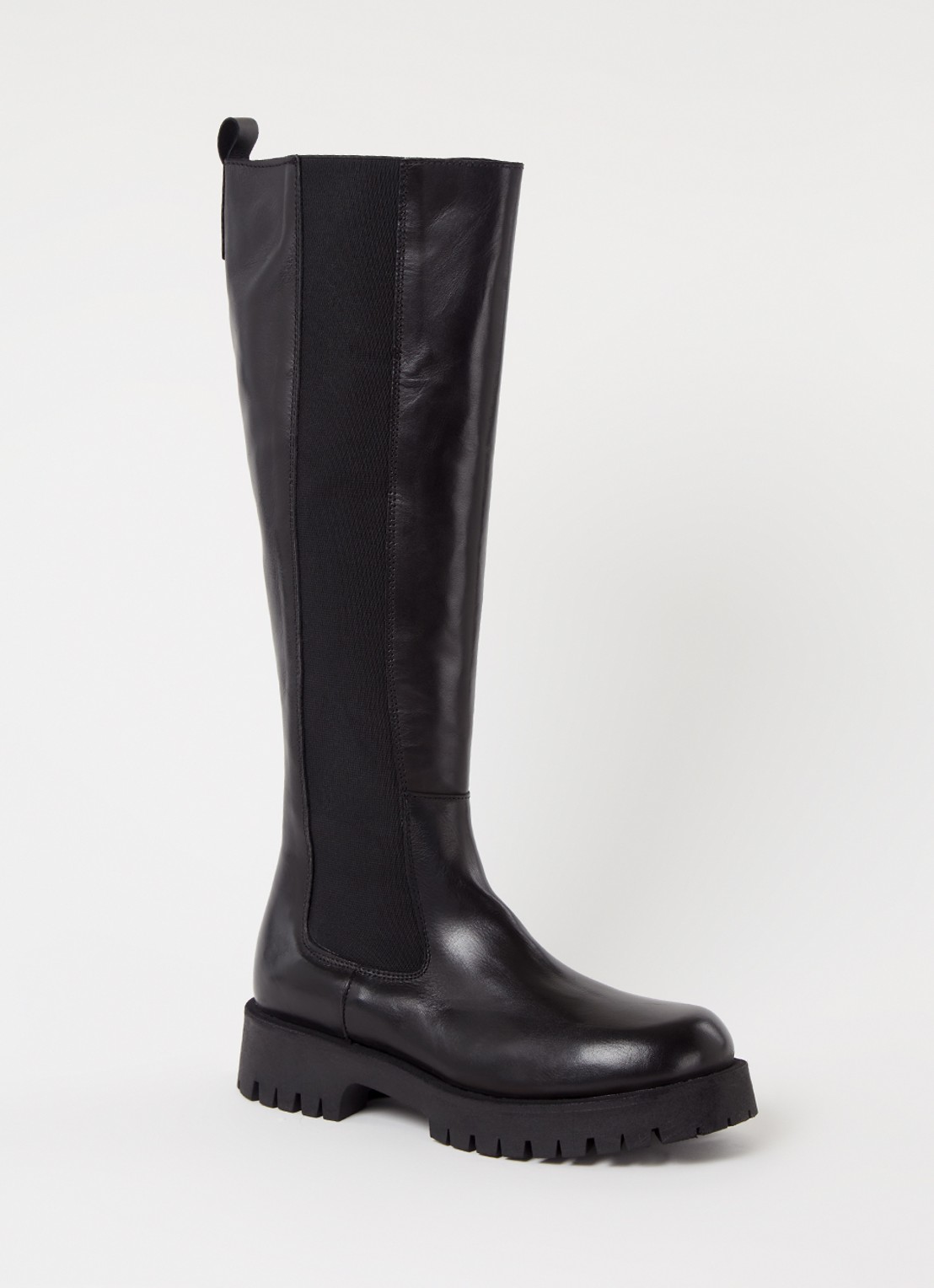 Jonak Rebel chelsea boot van leer - voorkant zwart