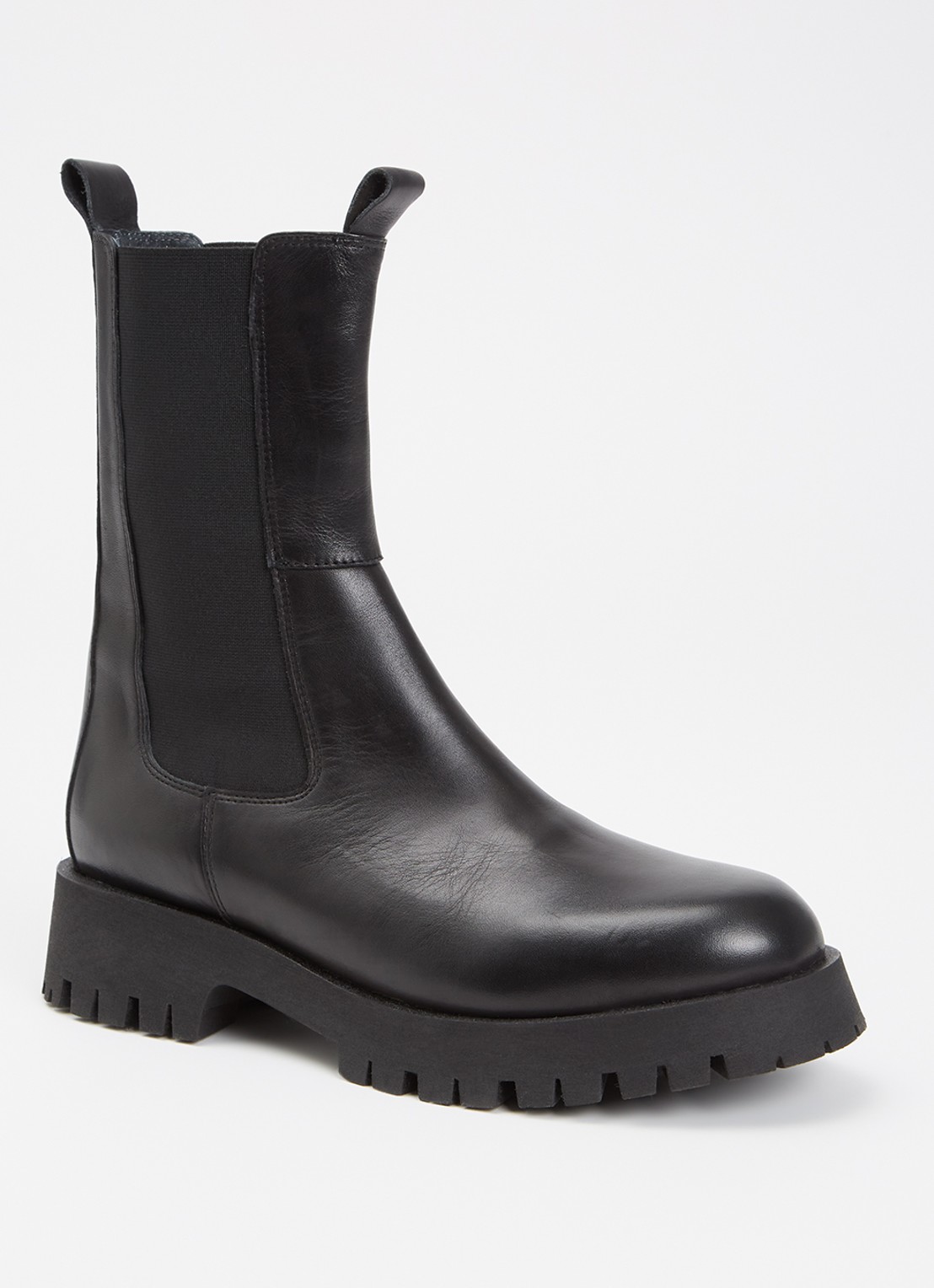 Jonak Ridle chelsea boot van leer  - voorkant 2 zwart