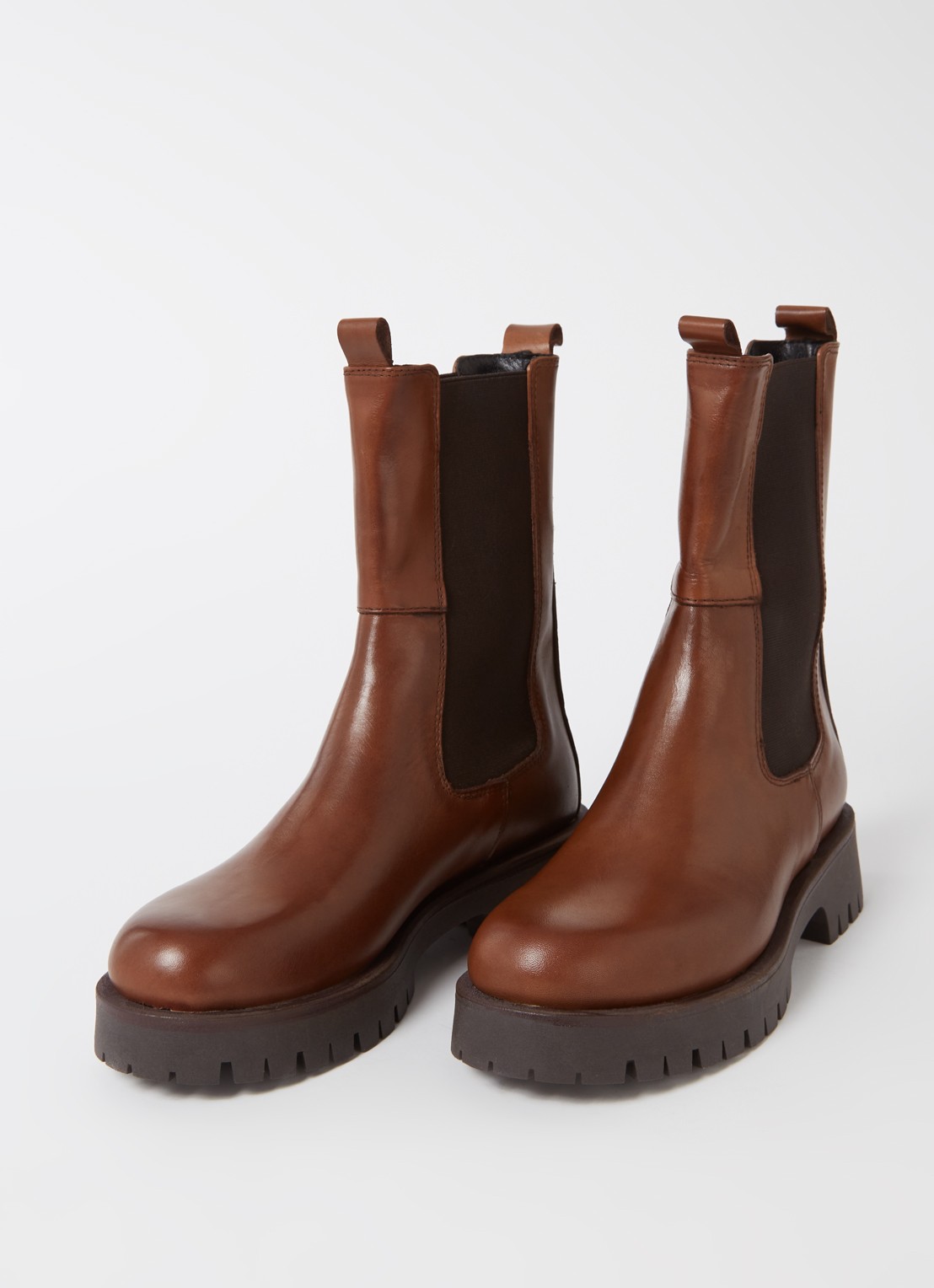 Jonak Ridle chelsea boot van leer  - detail bruin