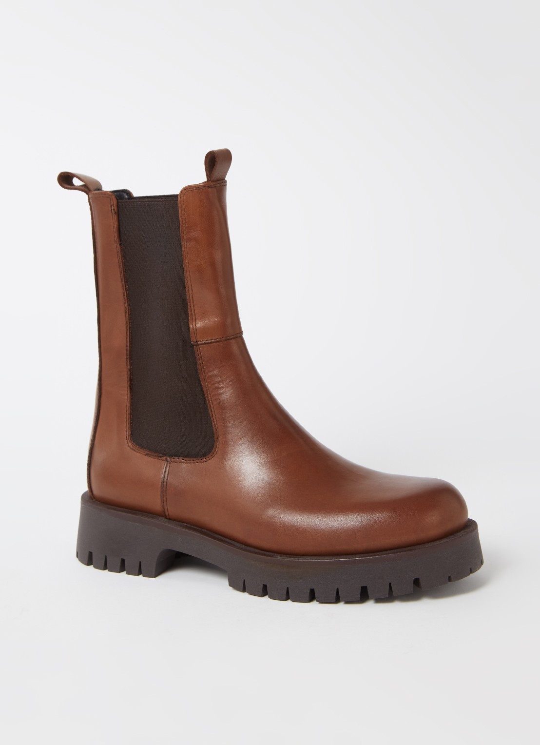 Jonak Ridle chelsea boot van leer  - voorkant 4 bruin
