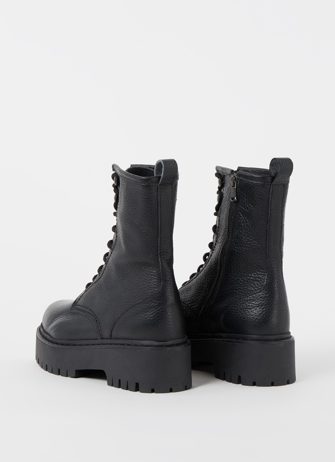Jonak Robbo veterboot van leer - detail 4 zwart