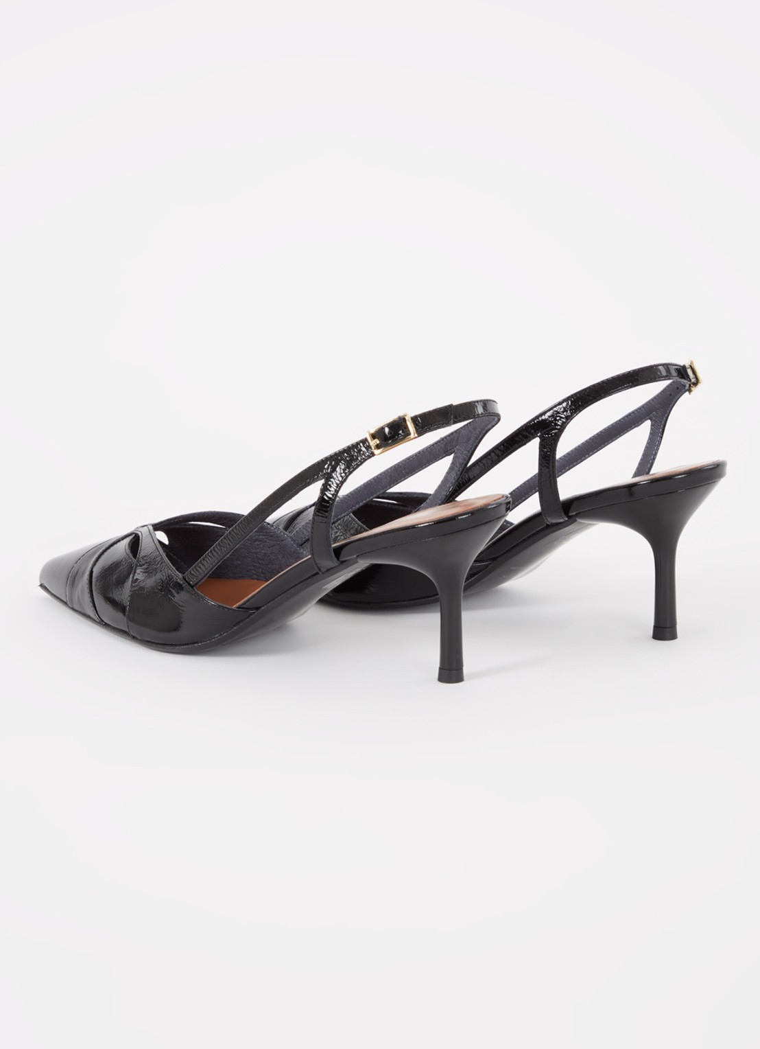 Jonak Slingback van kalfsleer - achterkant 5 zwart