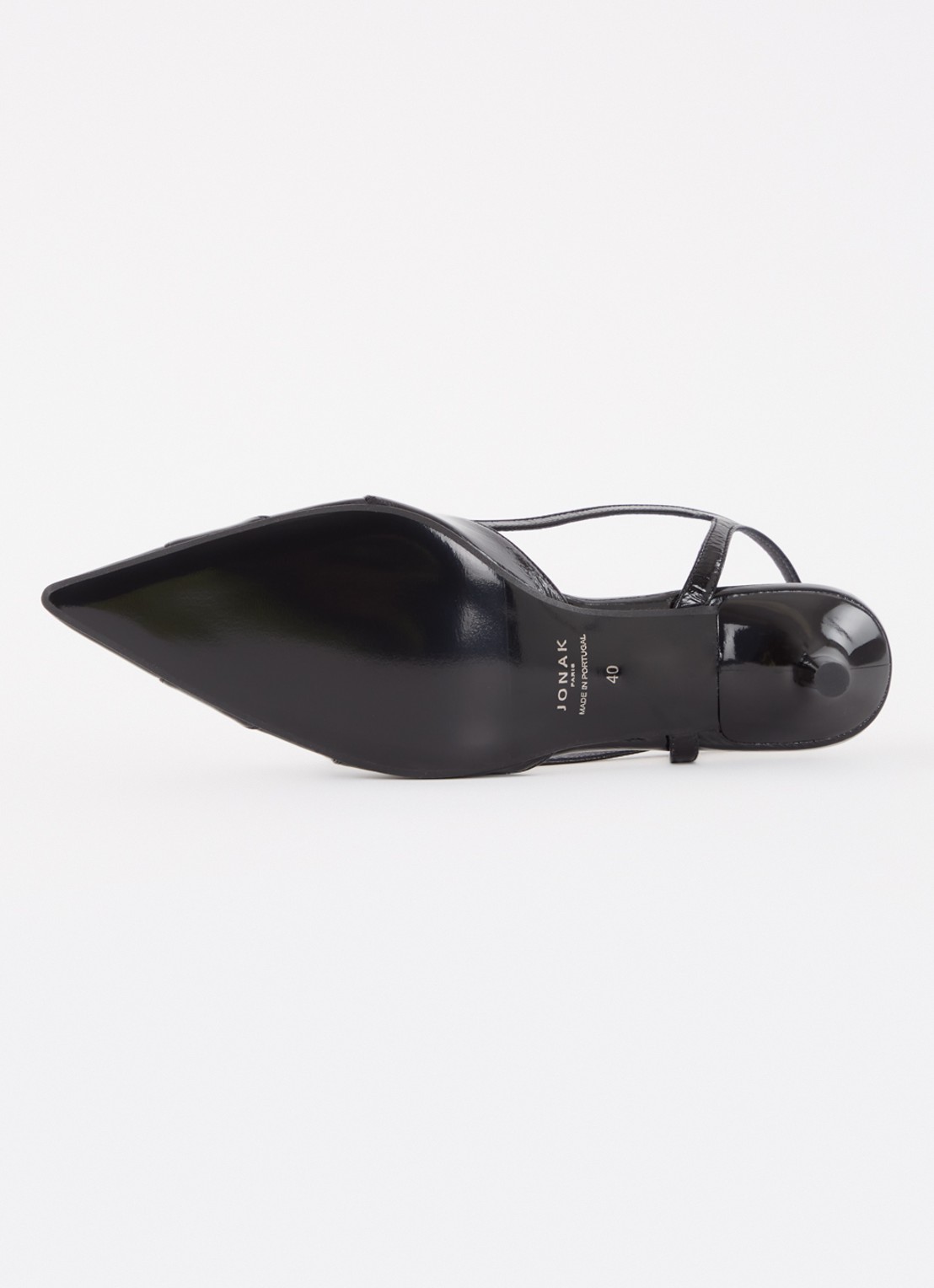 Jonak Slingback van kalfsleer - detail 4 zwart