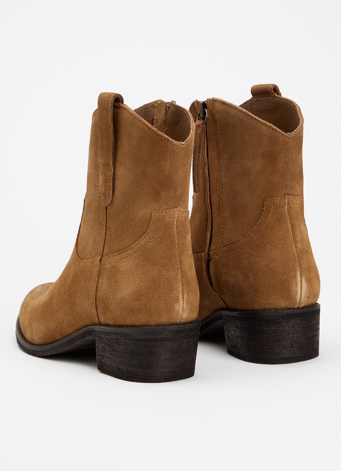 Jonak Taly cowboylaars van suède - achterkant cognac