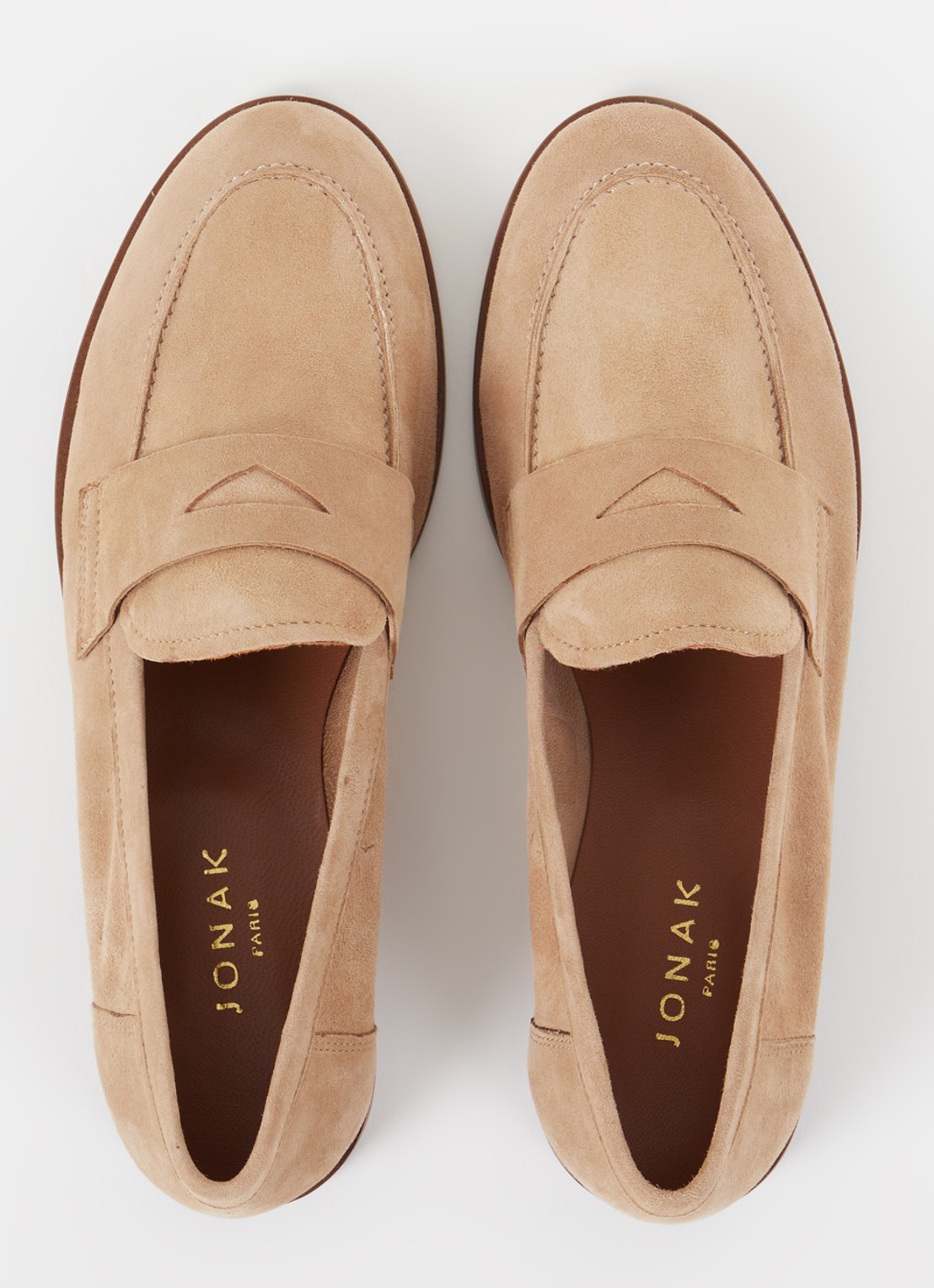 Jonak Thelma loafer van geitensuède - detail 5 camel