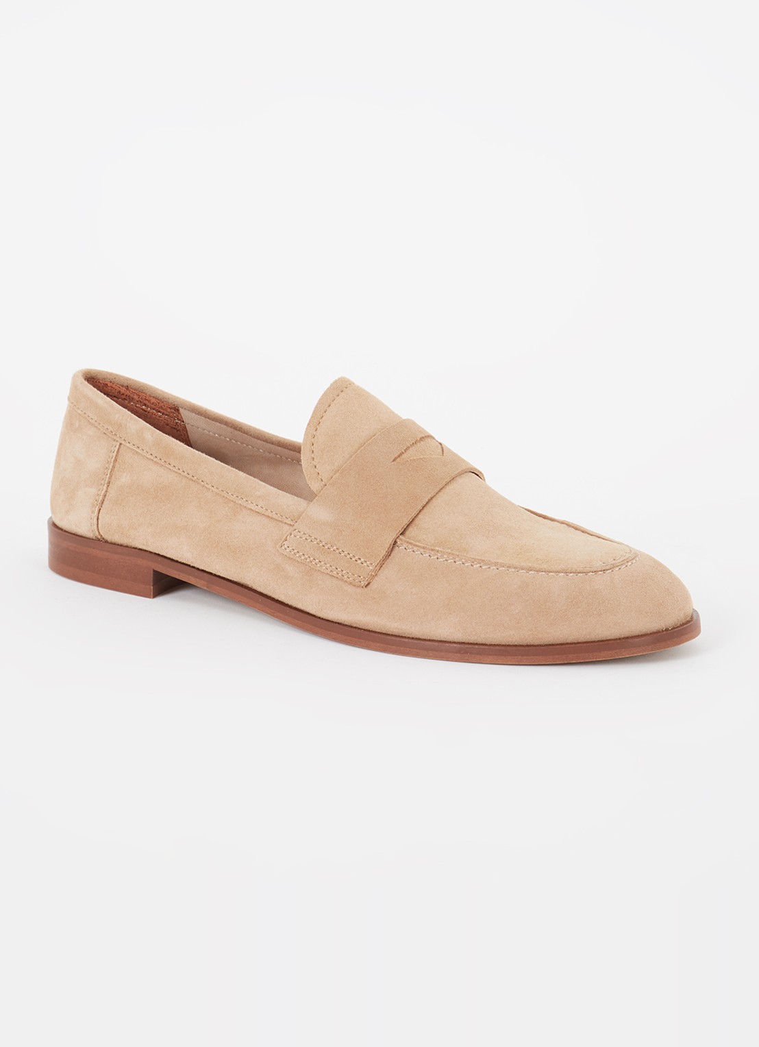 Jonak Thelma loafer van geitensuède - voorkant 2 camel