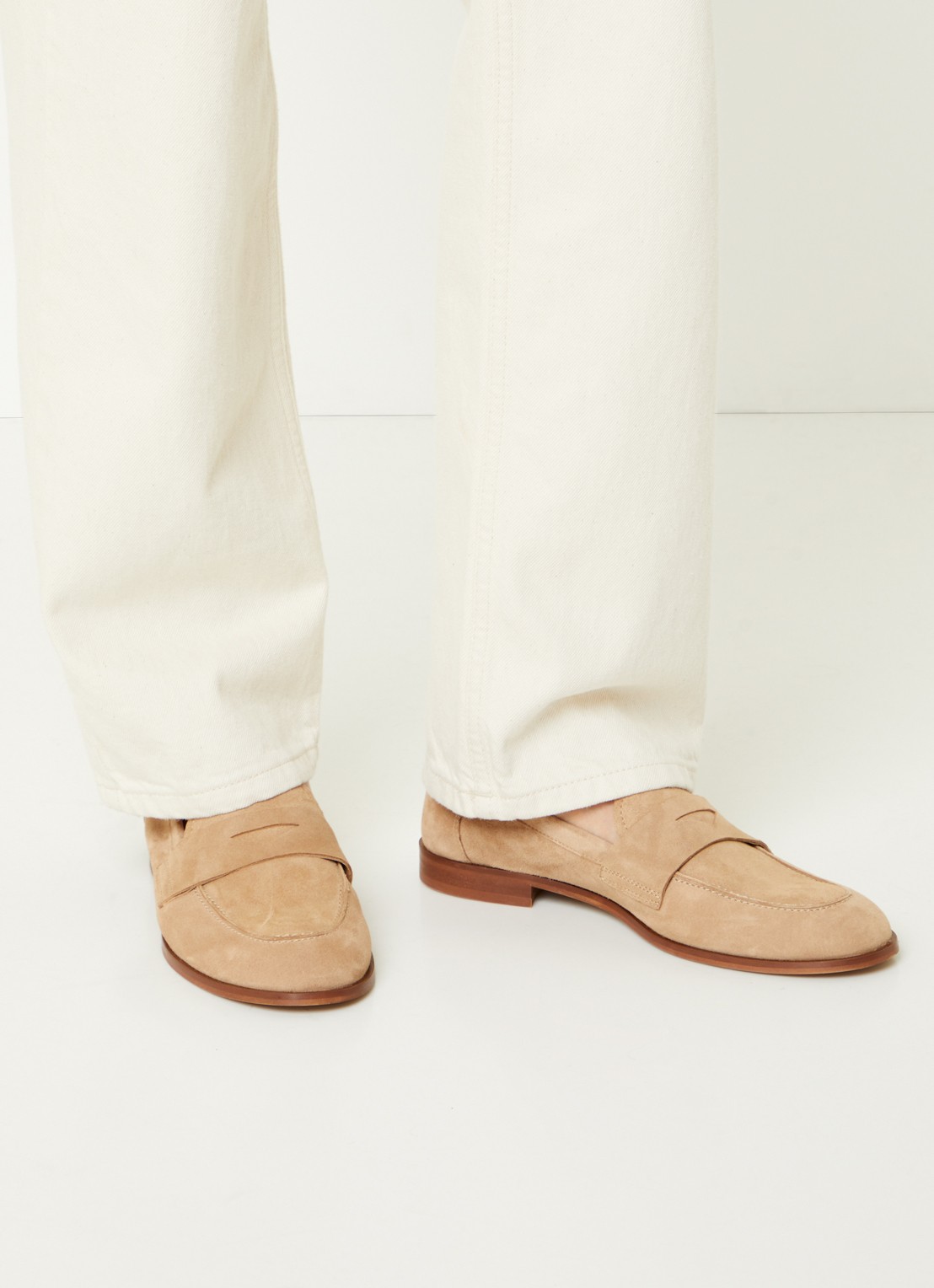 Jonak Thelma loafer van geitensuède - voorkant 3 camel