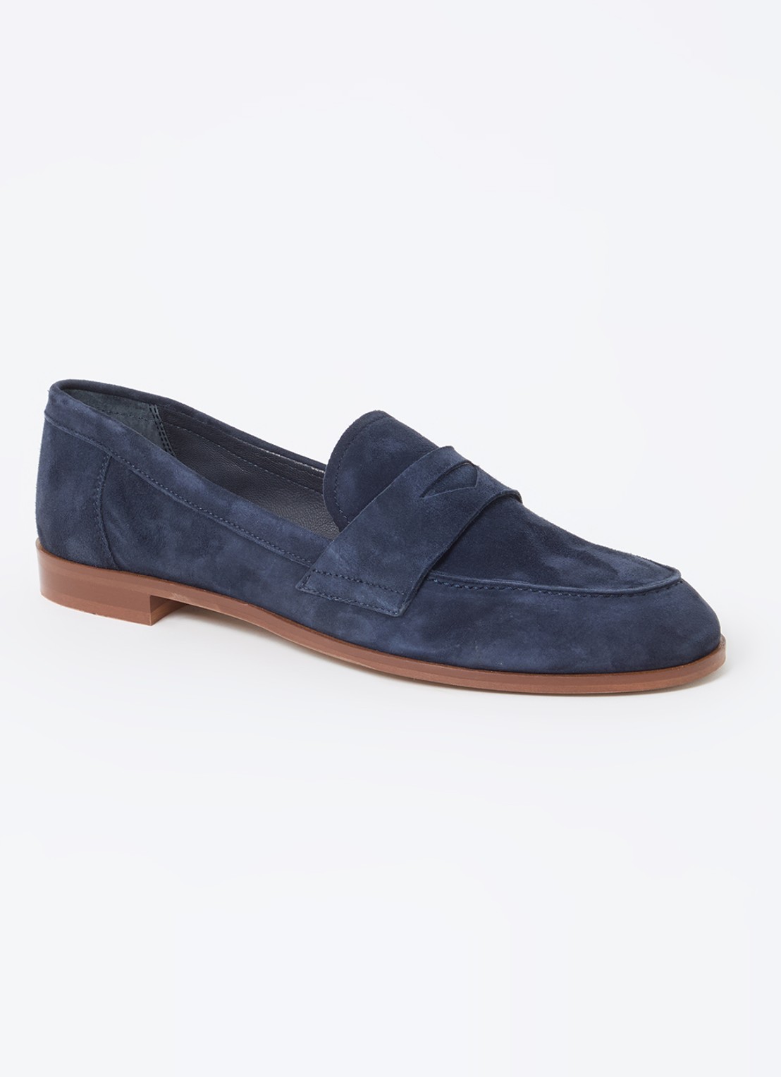 Jonak Thelma loafer van geitensuède - voorkant indigo