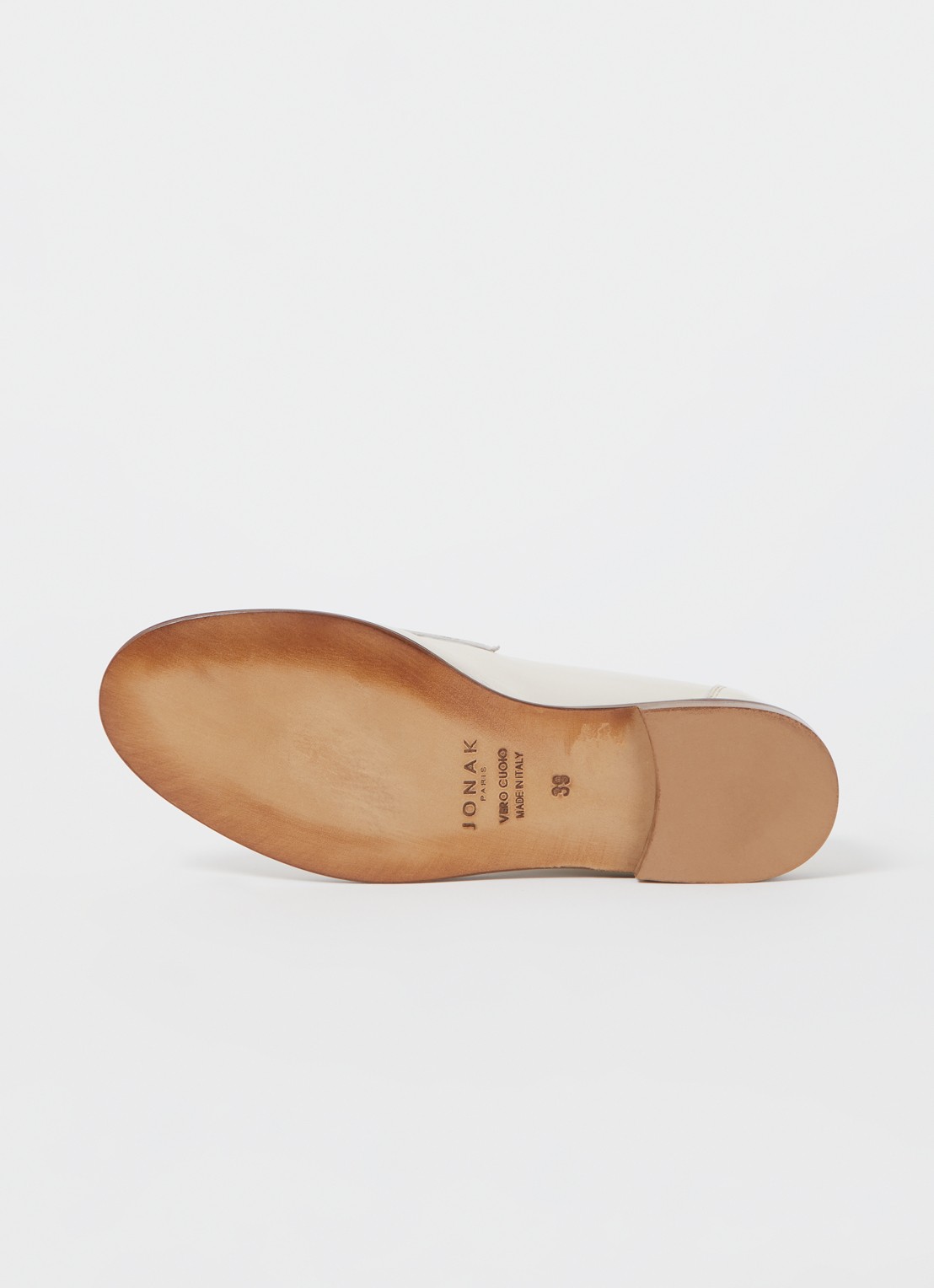 Jonak Thelma loafer van leer - detail 5 creme