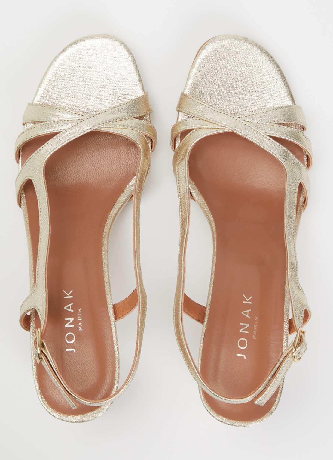 Jonak Vaiana sandalette met metallic finish - detail 5 goud