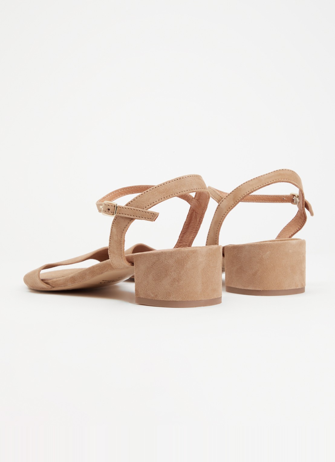 Jonak Via Bis sandalette van suède - achterkant 9 camel