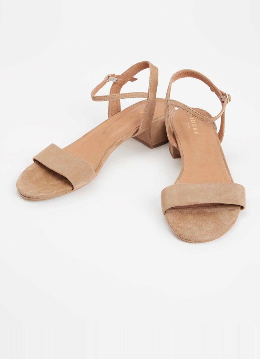 Jonak Via Bis sandalette van suède - detail camel