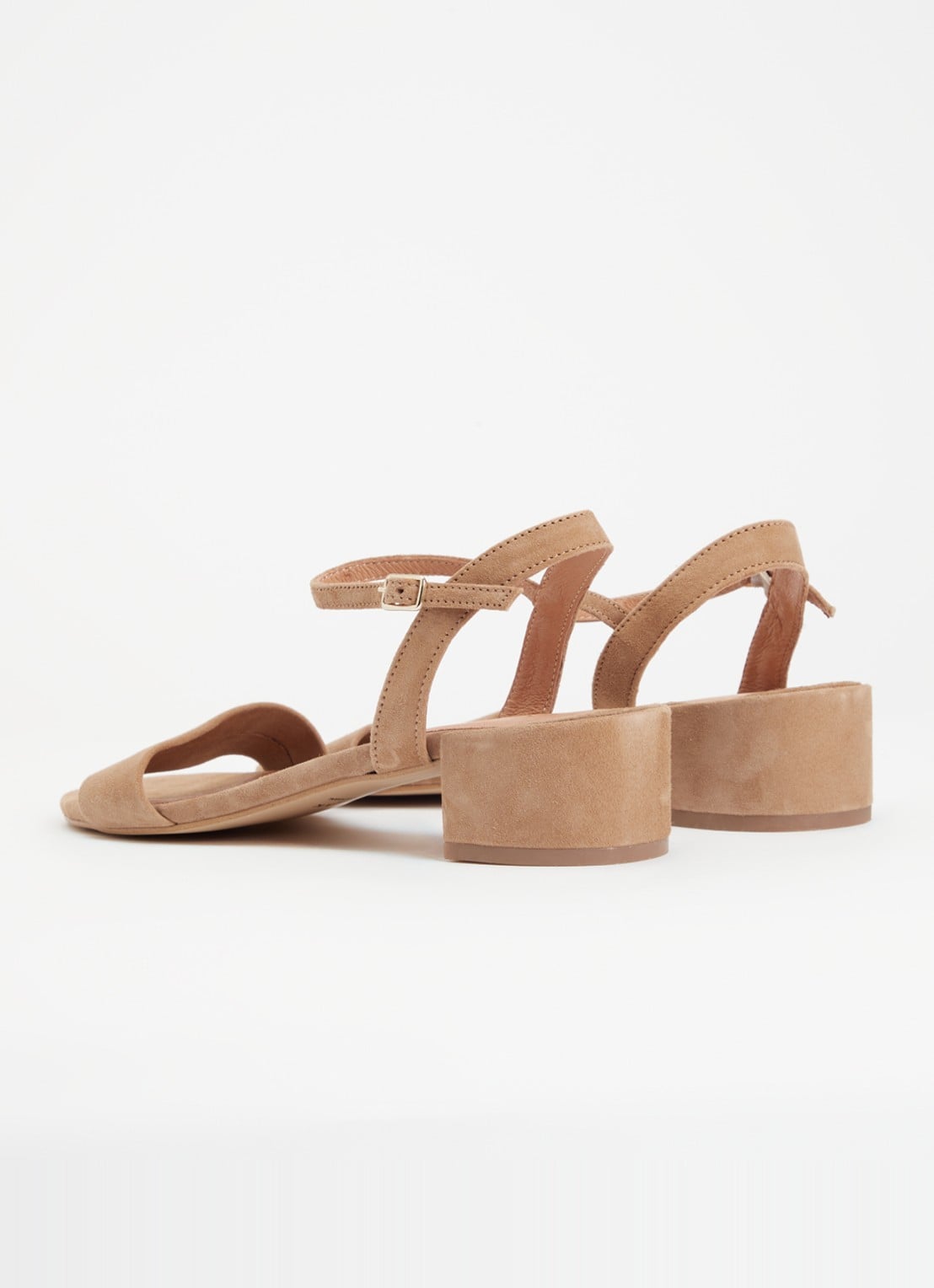Jonak Via Bis sandalette van suède - achterkant 10 camel