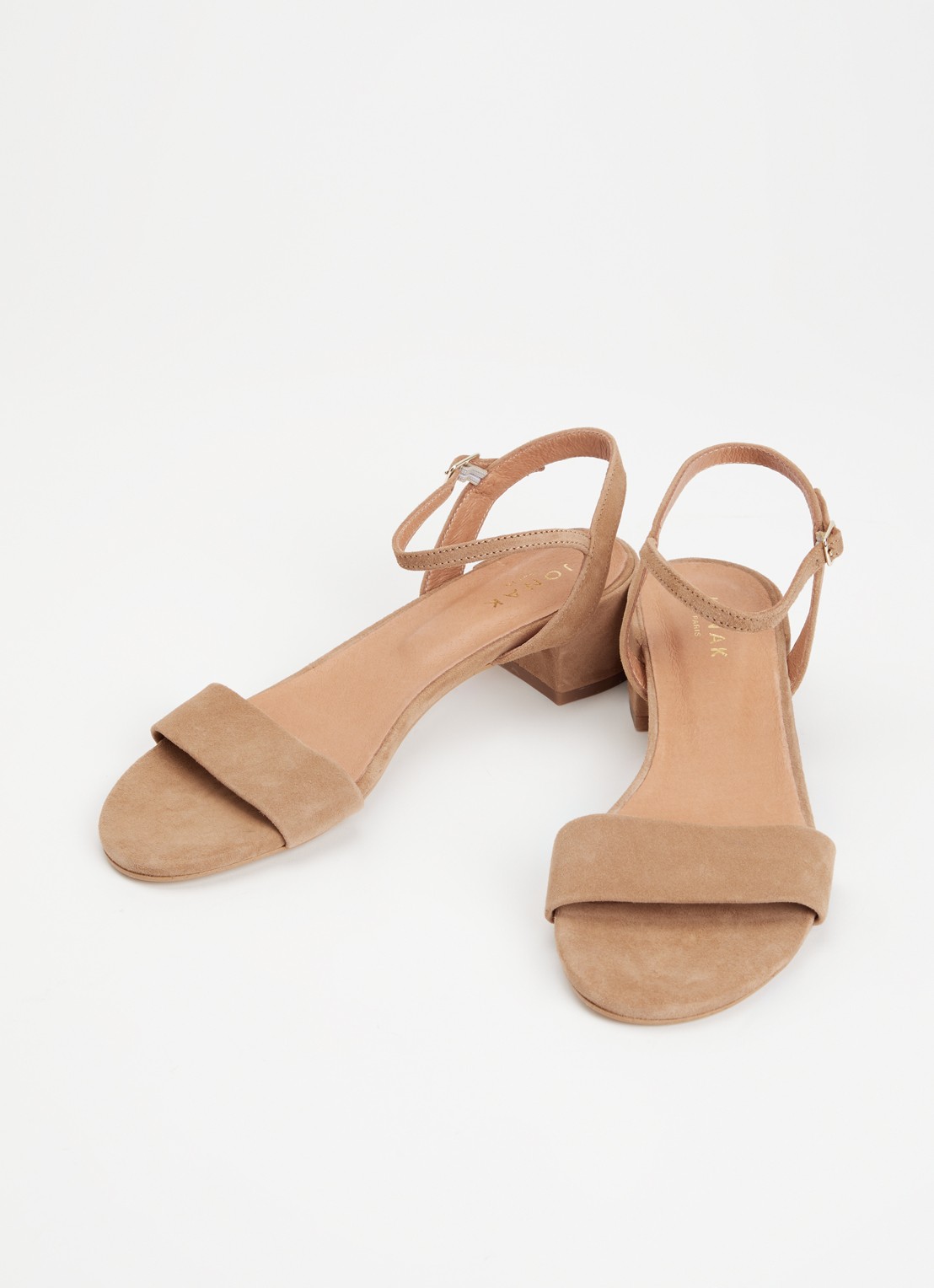 Jonak Via Bis sandalette van suède - detail 4 camel
