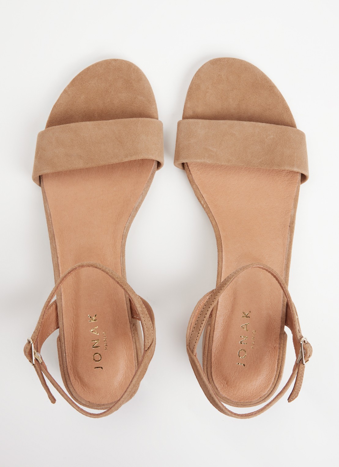 Jonak Via Bis sandalette van suède - detail 5 camel