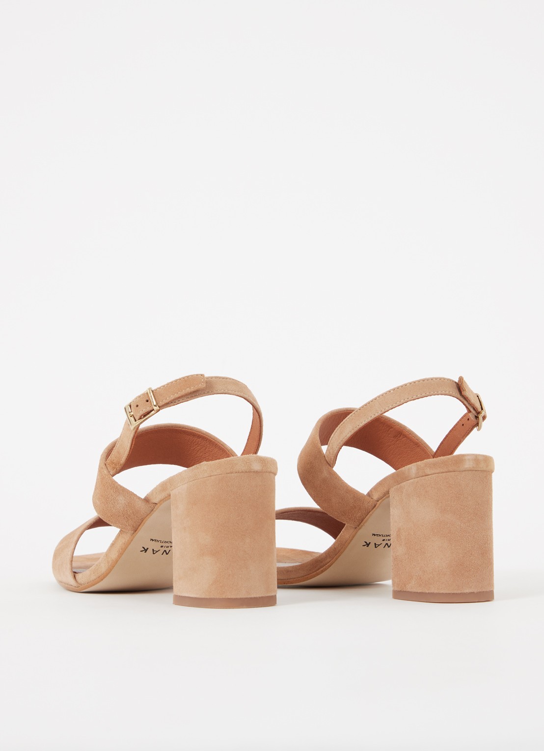 Jonak Vico sandalette van geitensuède  - achterkant 4 camel