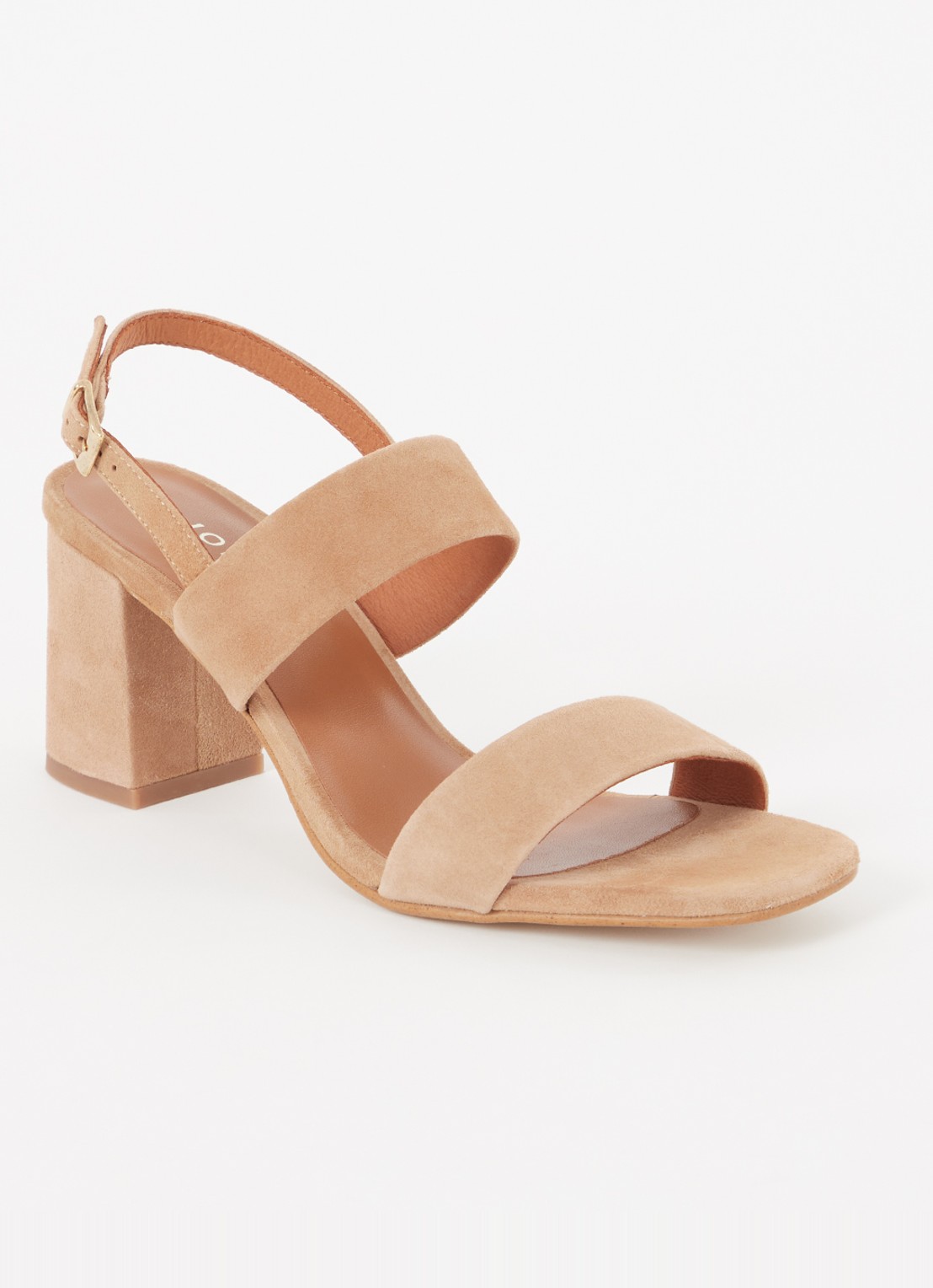 Jonak Vico sandalette van geitensuède  - voorkant 5 camel
