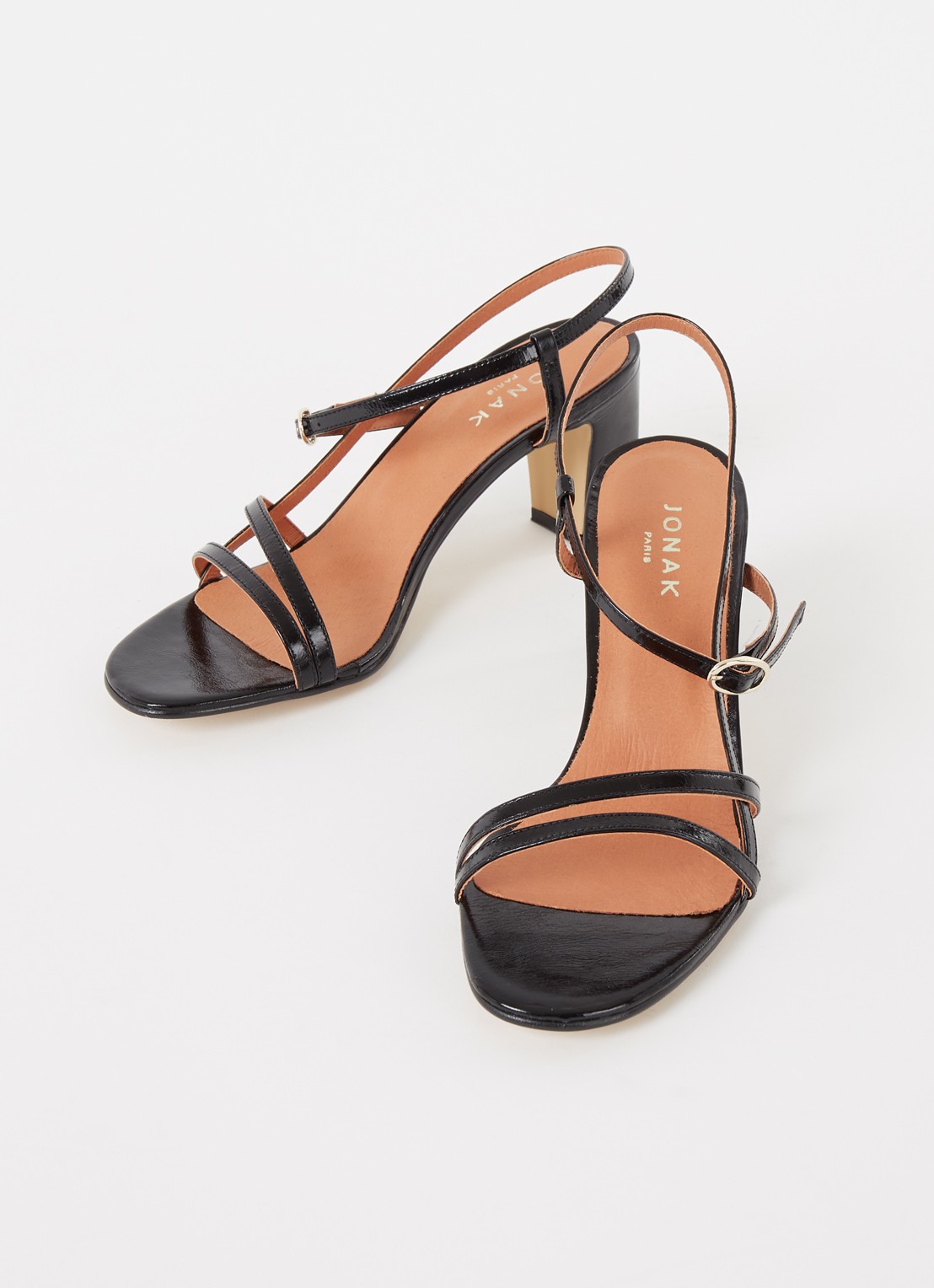 Jonak Vicomte sandalette van leer - detail 3 zwart