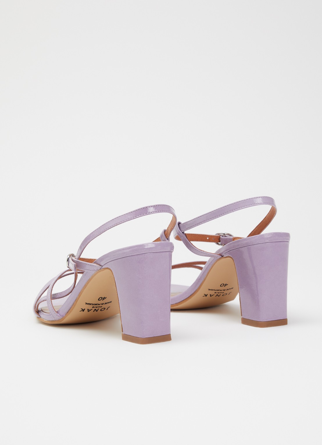 Jonak Vicomte sandalette van leer - achterkant 5 lila
