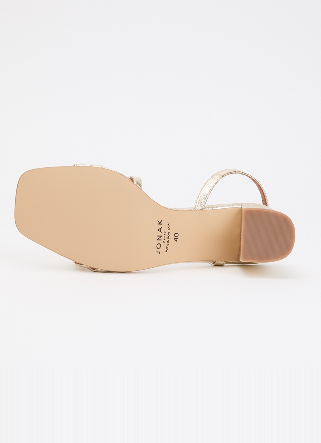 Jonak Vimy sandalette met metallic finish - detail 5 witgoud