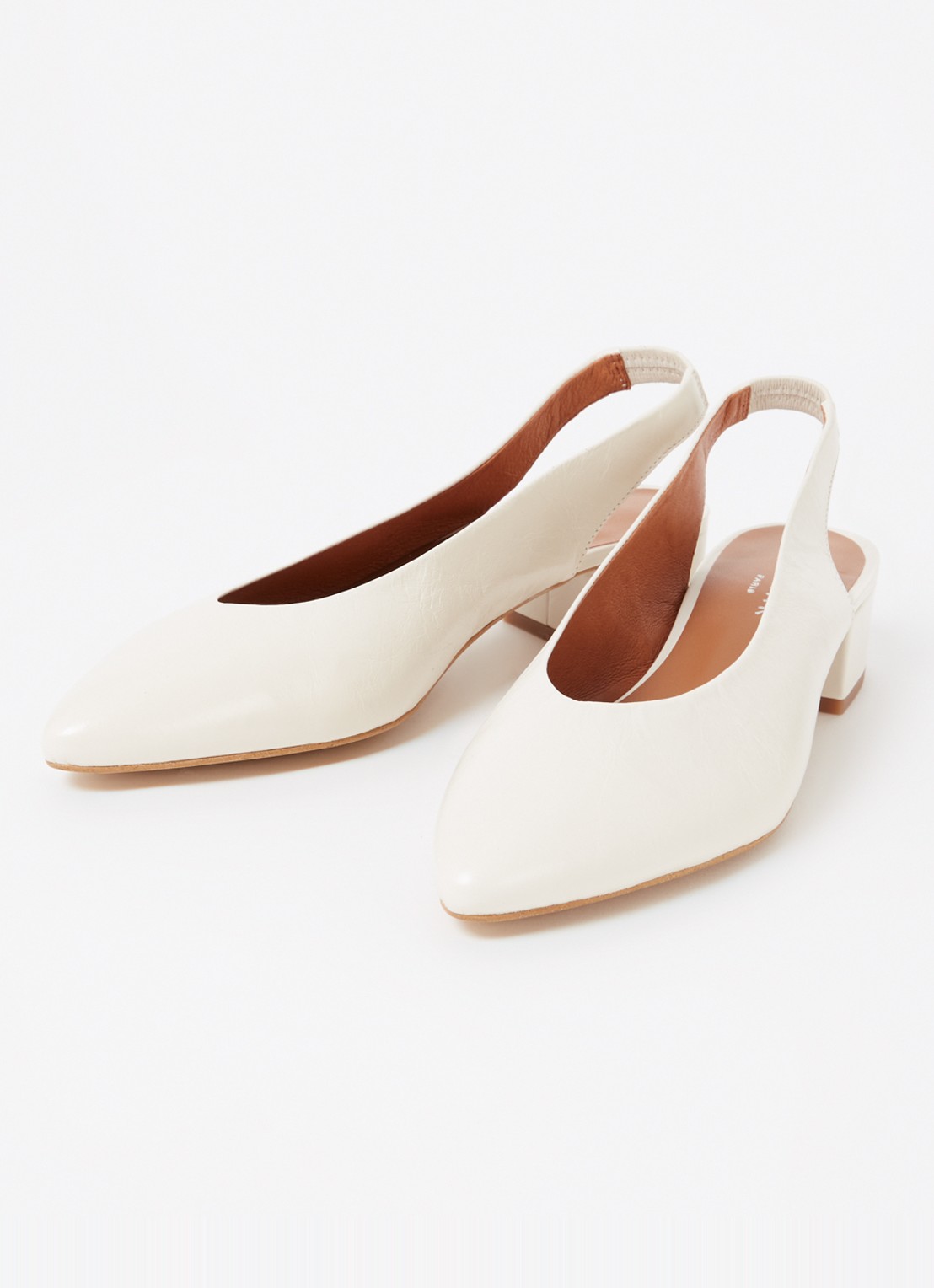 Jonak Vince slingback van kalfsleer - detail 3 ivoor