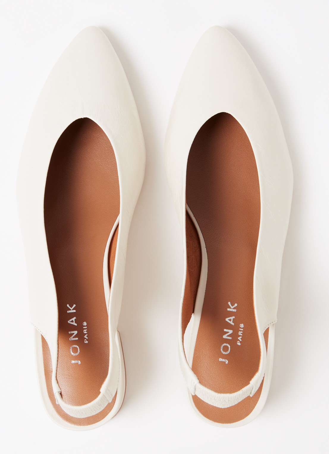 Jonak Vince slingback van kalfsleer - detail 4 ivoor