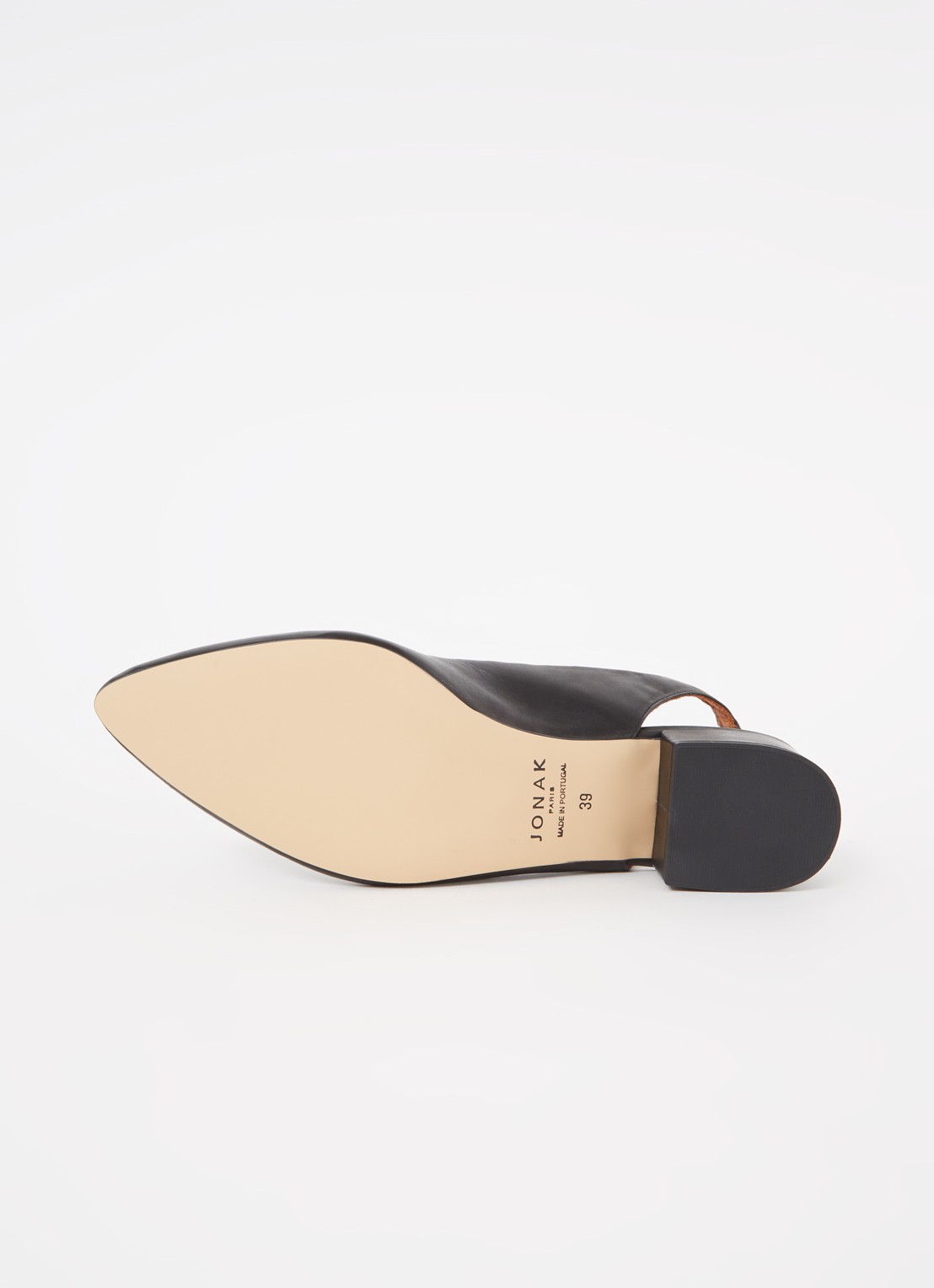 Jonak Vince slingback van kalfsleer - detail 3 zwart