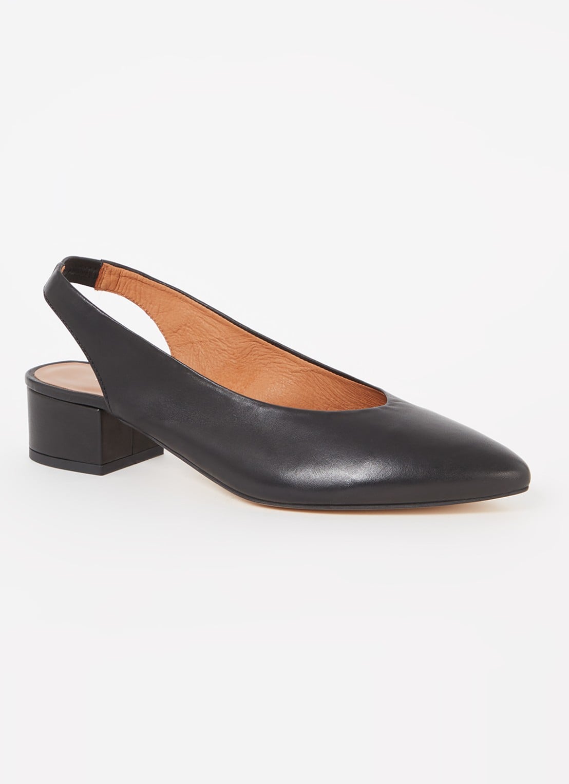 Jonak Vince slingback van kalfsleer - voorkant 5 zwart