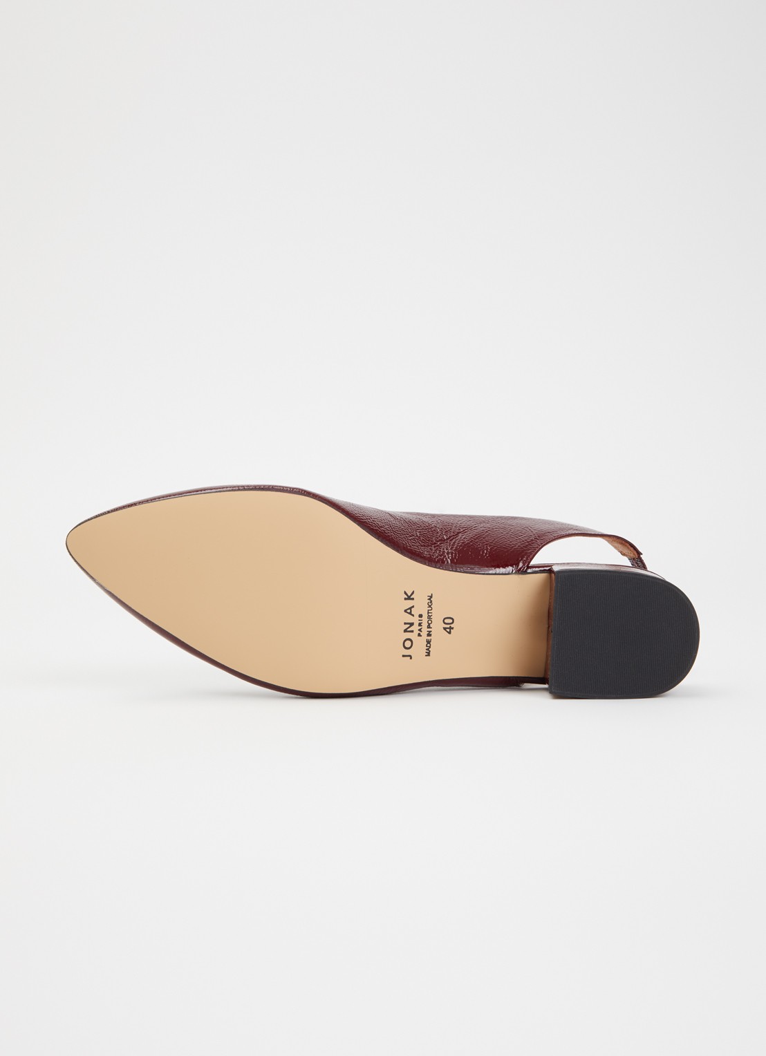 Jonak Vince slingback van kalfsleer - detail 3 bordeauxrood