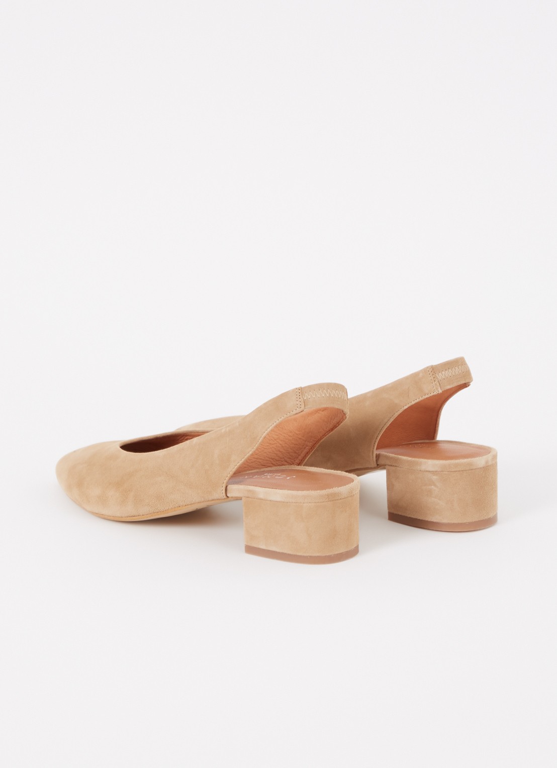 Jonak Vince Velours slingback van suède - achterkant 4 camel