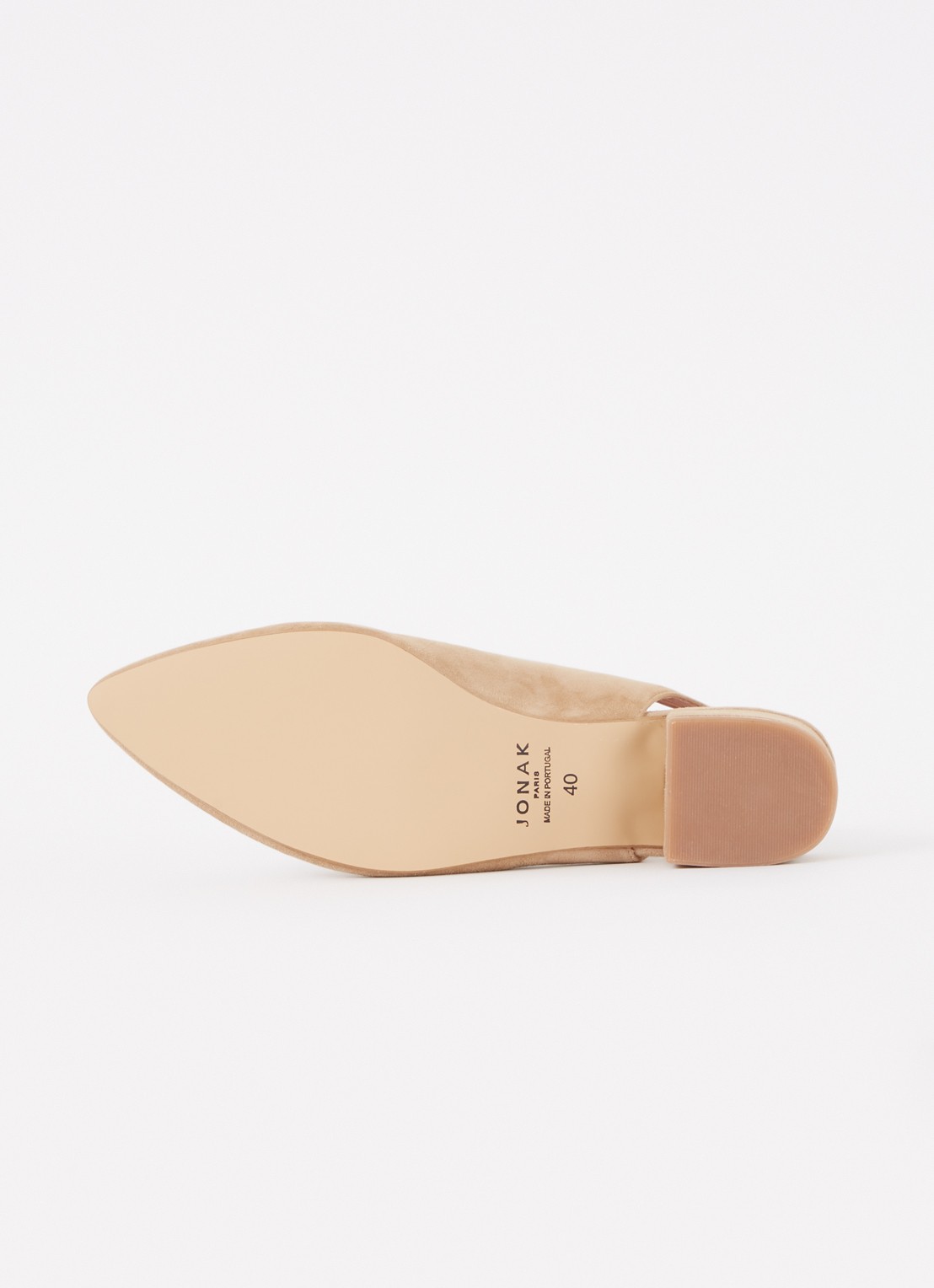 Jonak Vince Velours slingback van suède - detail 3 camel