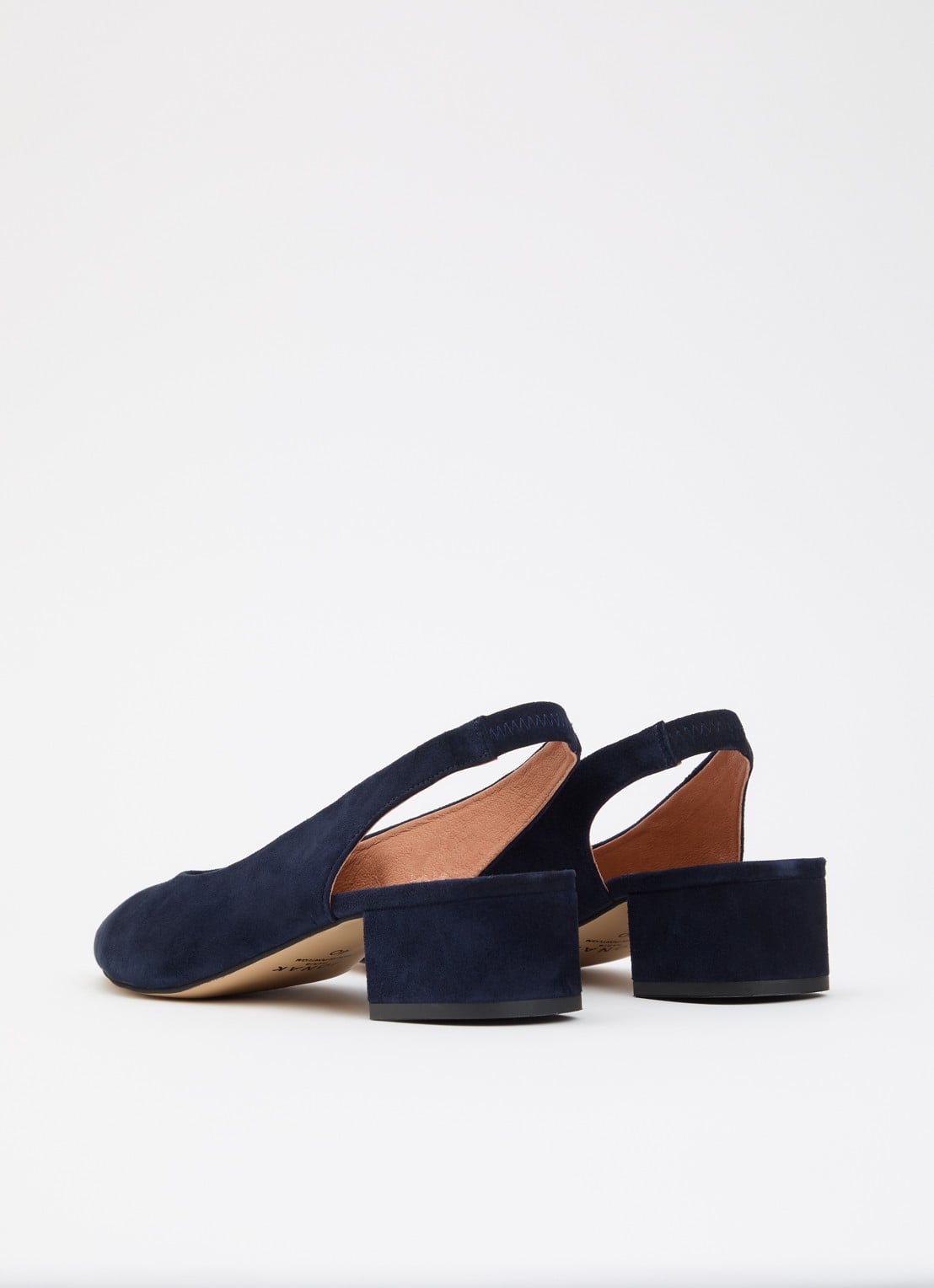 Jonak Vince Velours slingback van suède - achterkant donkerblauw