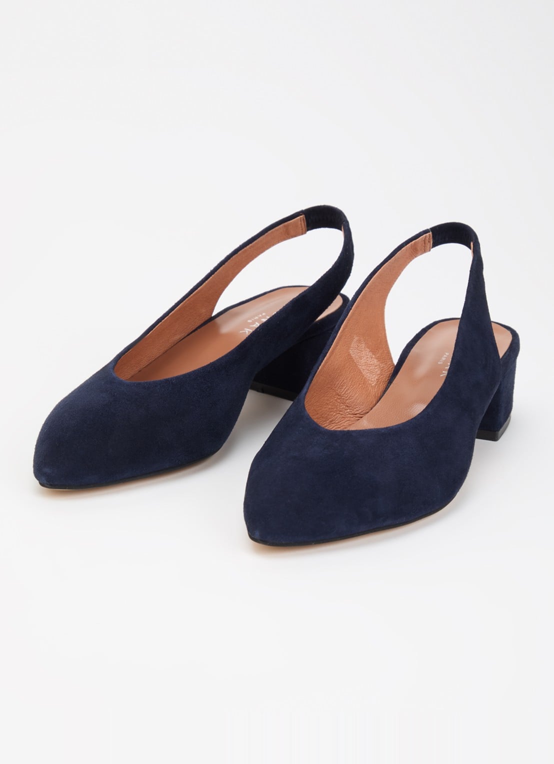 Jonak Vince Velours slingback van suède - detail 3 donkerblauw