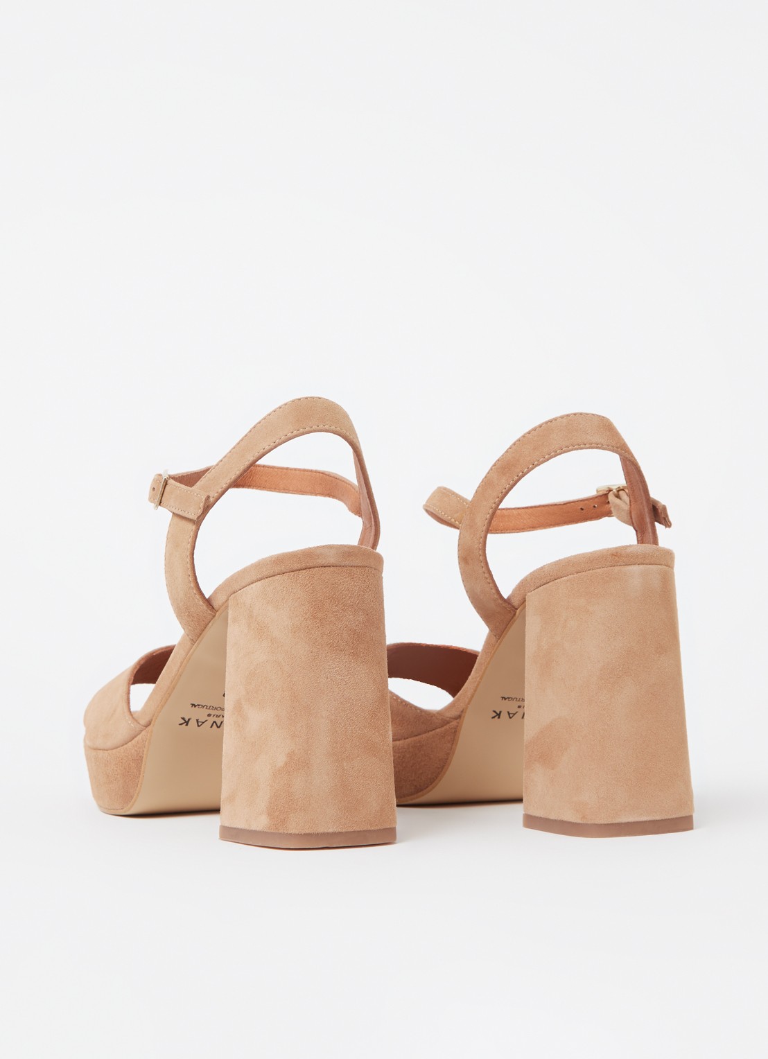Jonak Vlada sandalette van suède - achterkant 4 camel