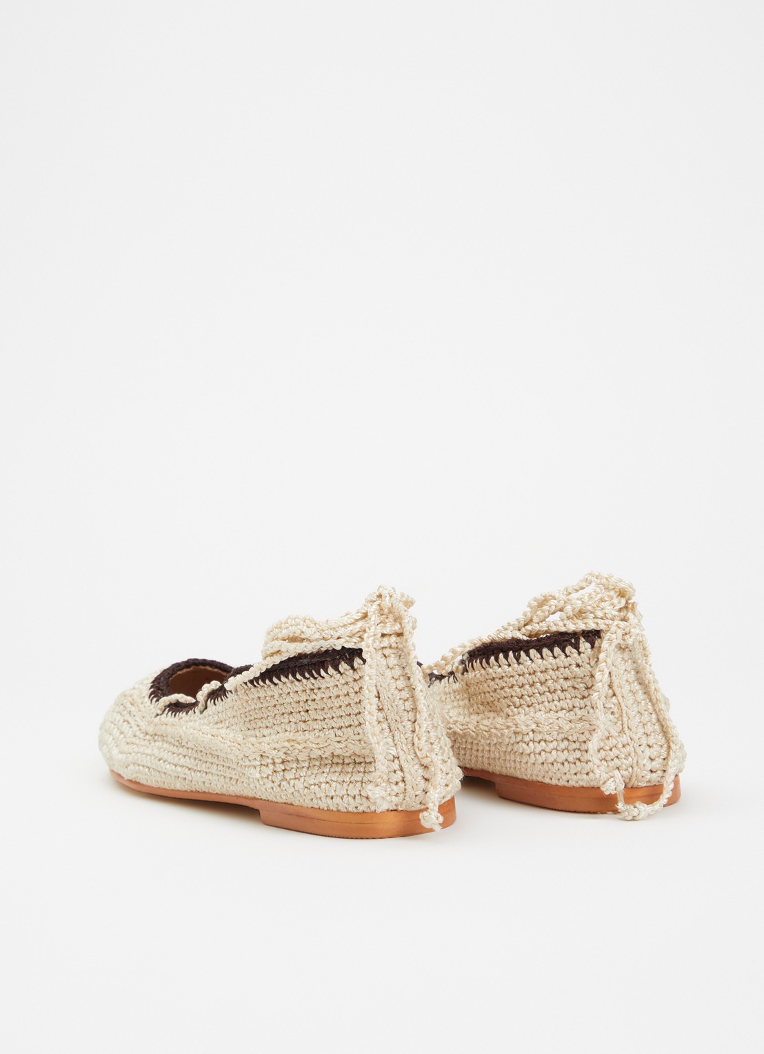 Jonak Wetov ballerina met gebreid bovenwerk - achterkant beige