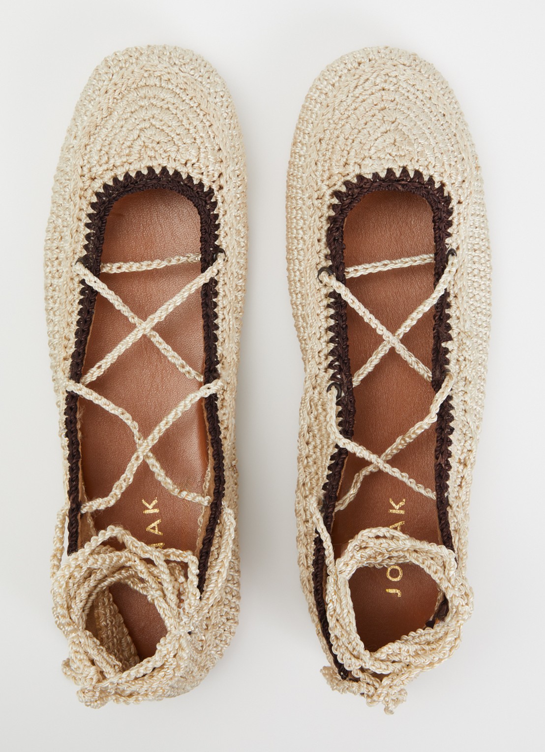 Jonak Wetov ballerina met gebreid bovenwerk - detail 5 beige